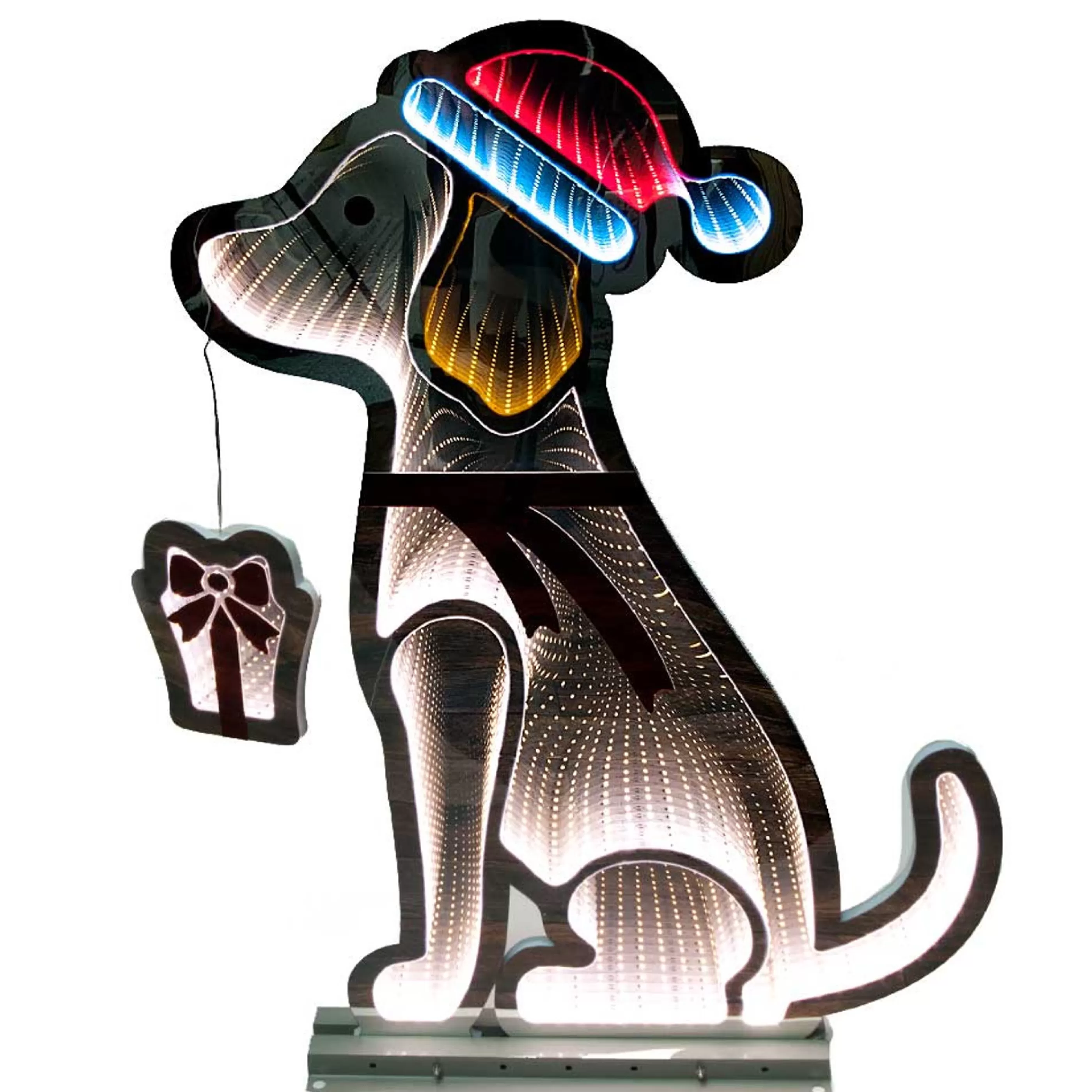 New * Christmas Dog Infinity Light - 78Cm