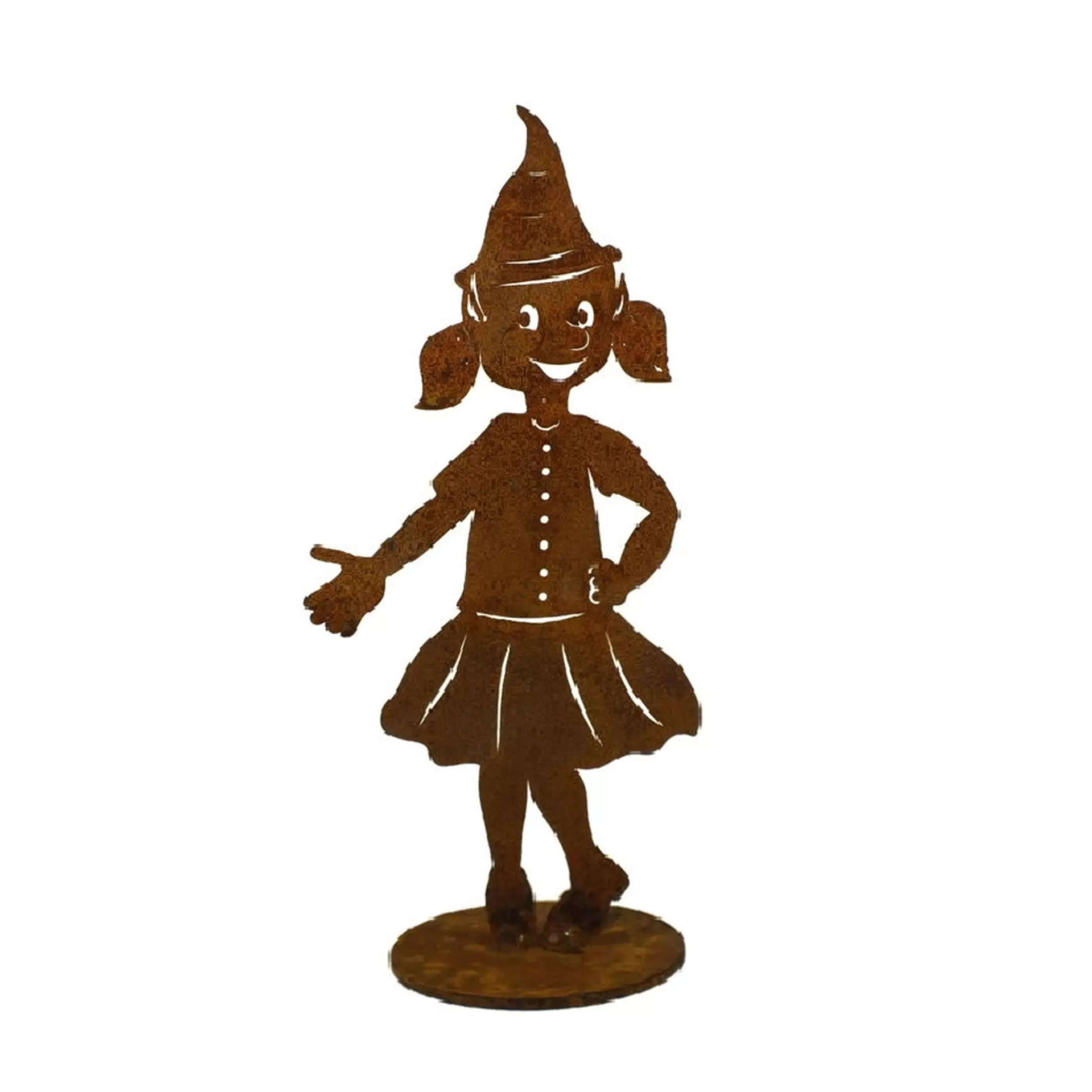 Flash Sale * Christmas Elf Girl Garden Art On Stand - 27Cm