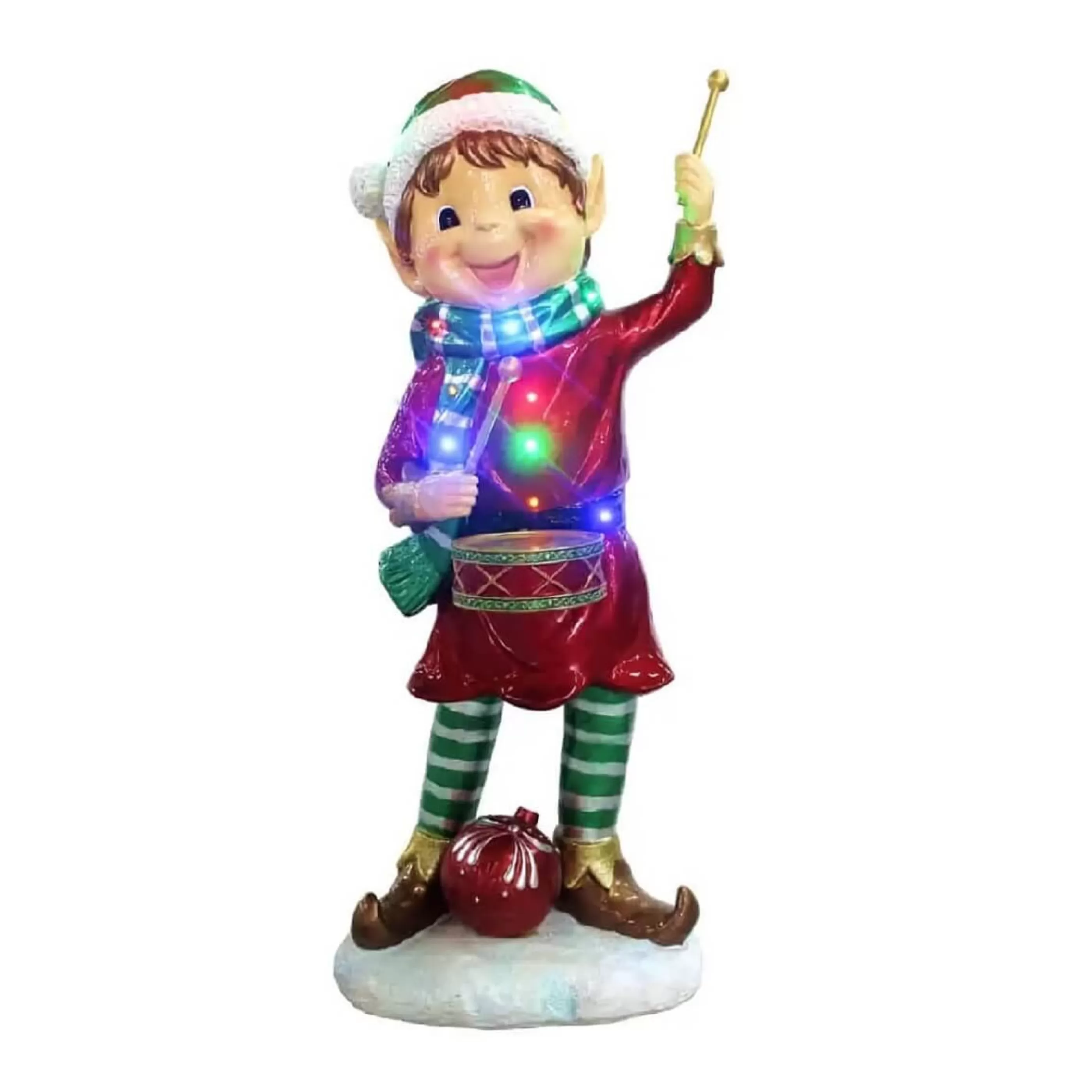 Discount * Christmas Elf With Drum - 93Cm