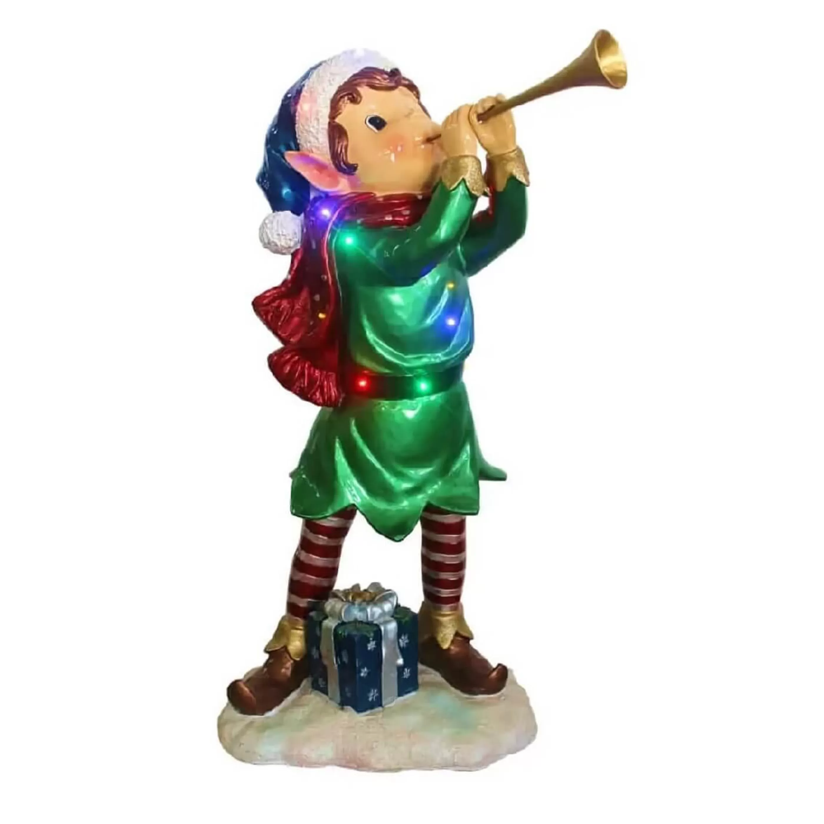 Flash Sale * Christmas Elf With Trumpet - 93Cm