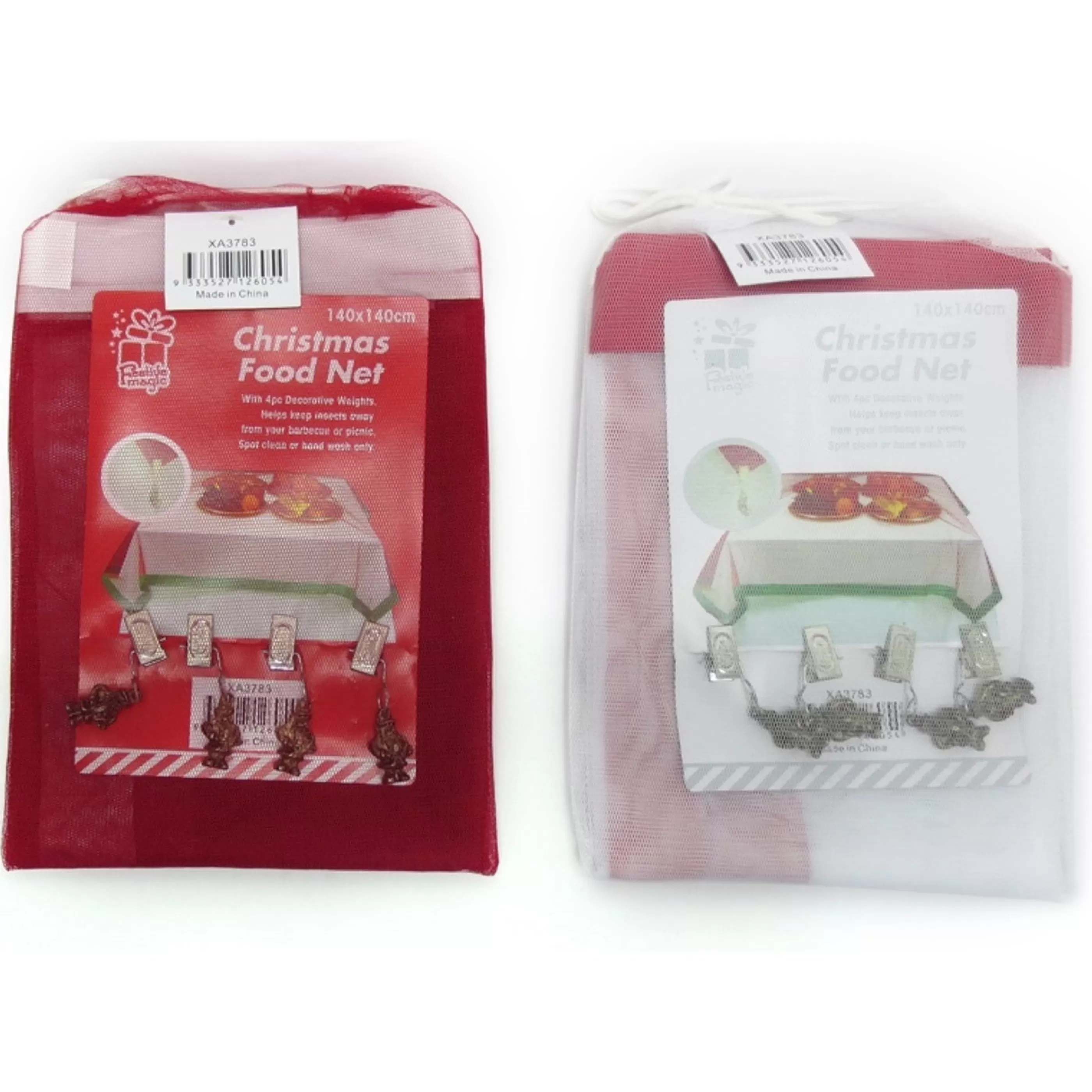 Store * Christmas Food Net With Santa Weights