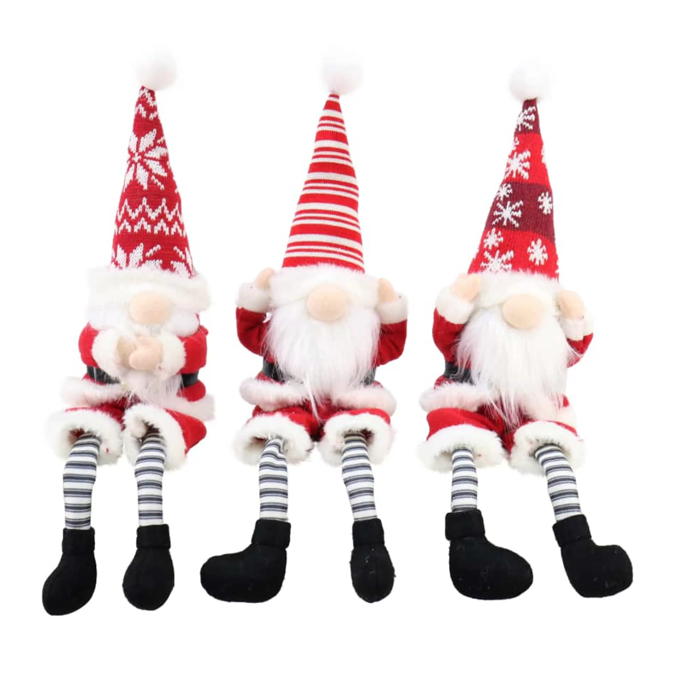 * Table Top Decorations | Christmas Gnome "See No/Hear No/Speak No" (3 Styles) - 40Cm