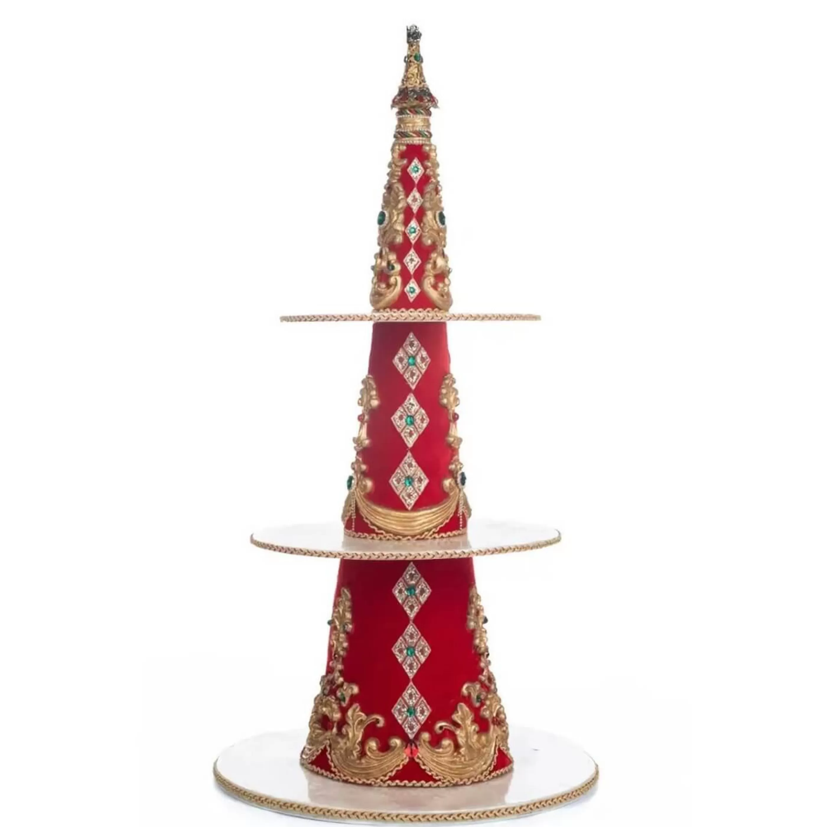 Fashion Katherines Collection Christmas In The City Tree Tiered Tray Server - 78.5Cm