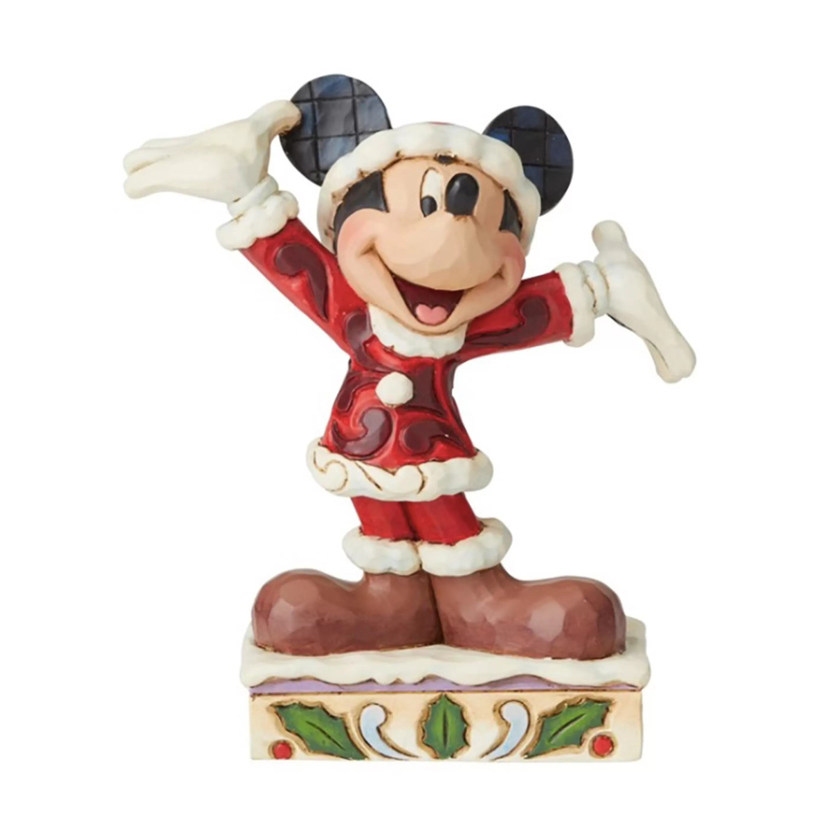 Jim Shore Table Top Decorations | Christmas Mickey Personality Pose - 12Cm