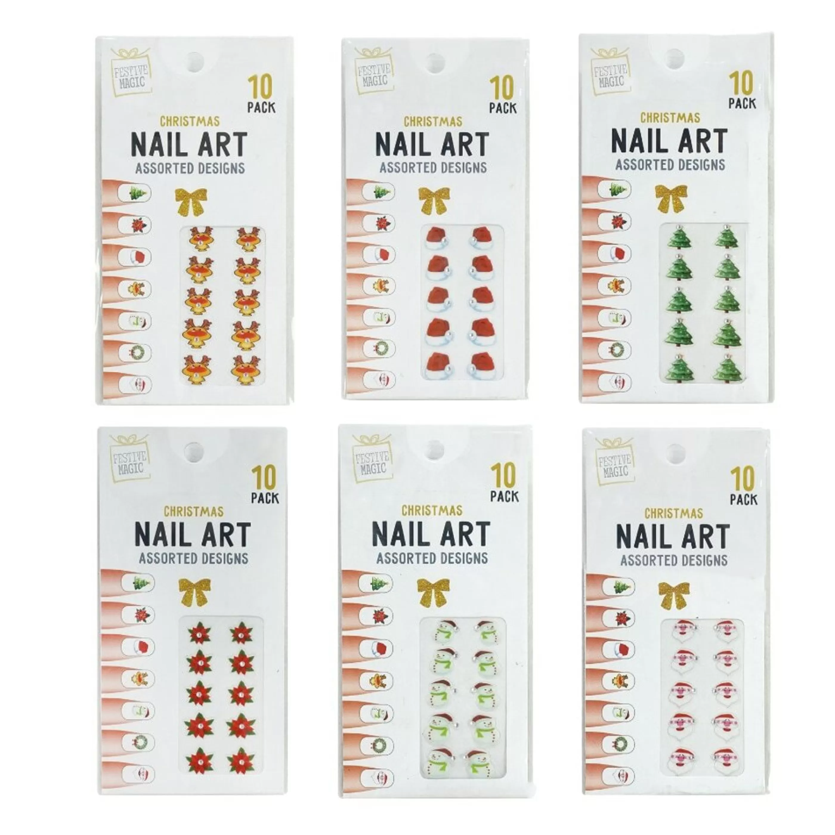 Best Sale * Christmas Nail Jewels 10Pk (6 Styles)