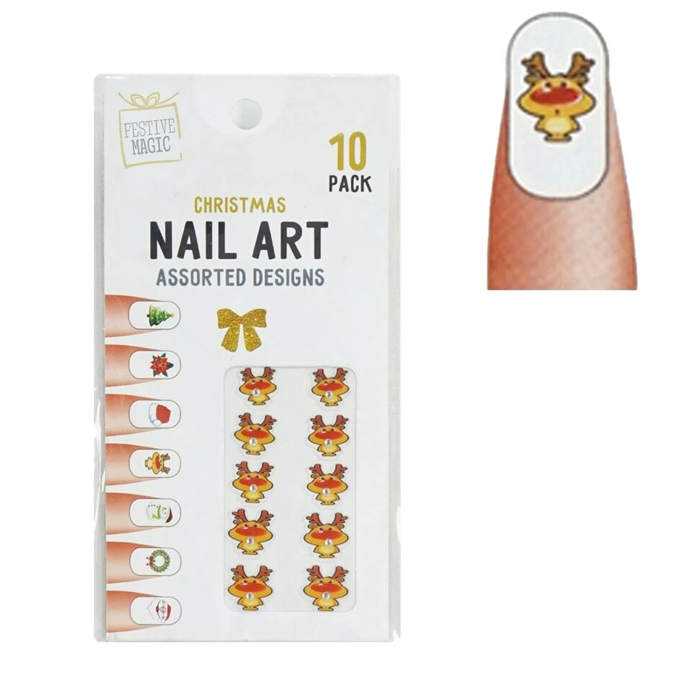 Best Sale * Christmas Nail Jewels 10Pk (6 Styles)