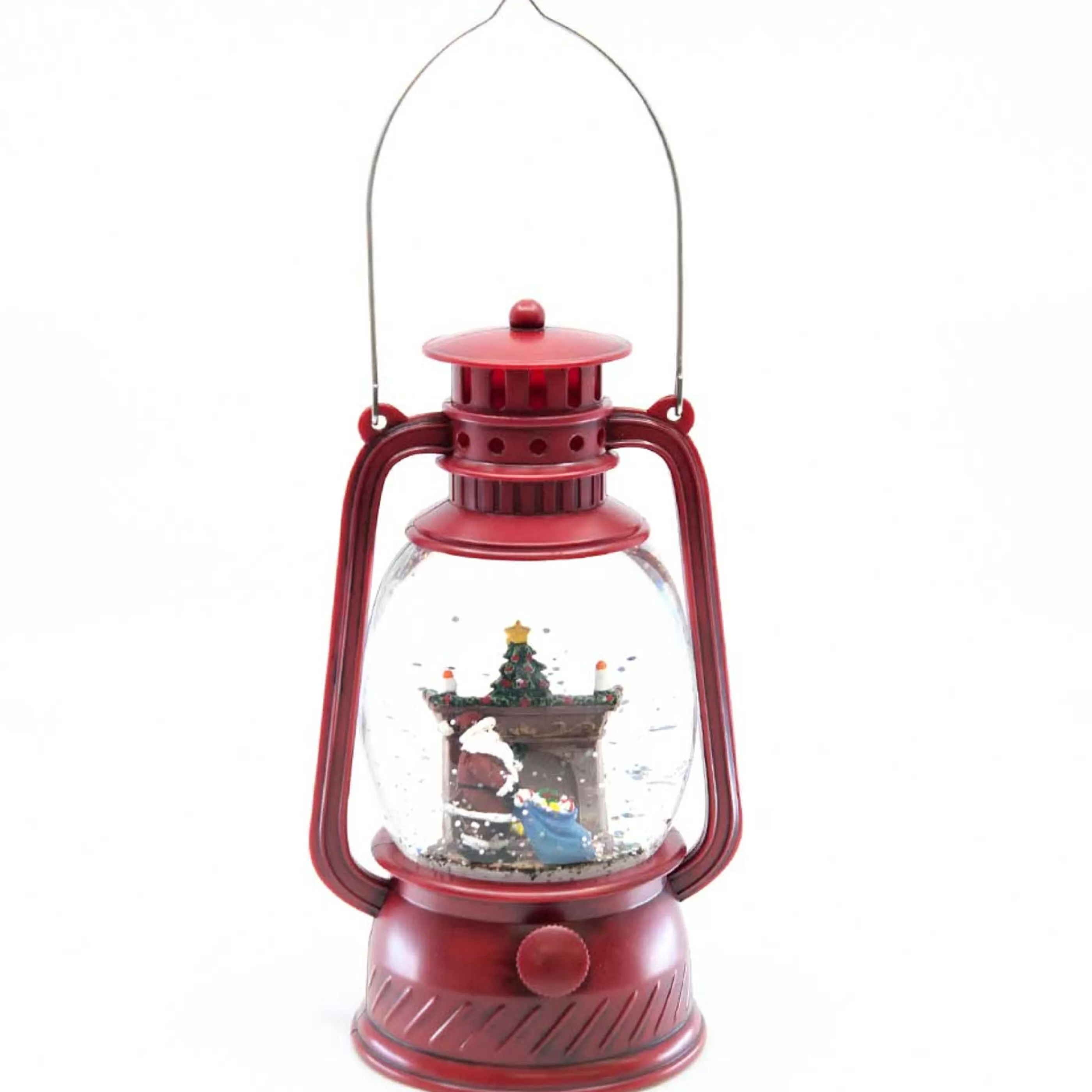 * Table Top Decorations | Christmas Scene In Red Water Lantern (3 Styles) - 31Cm