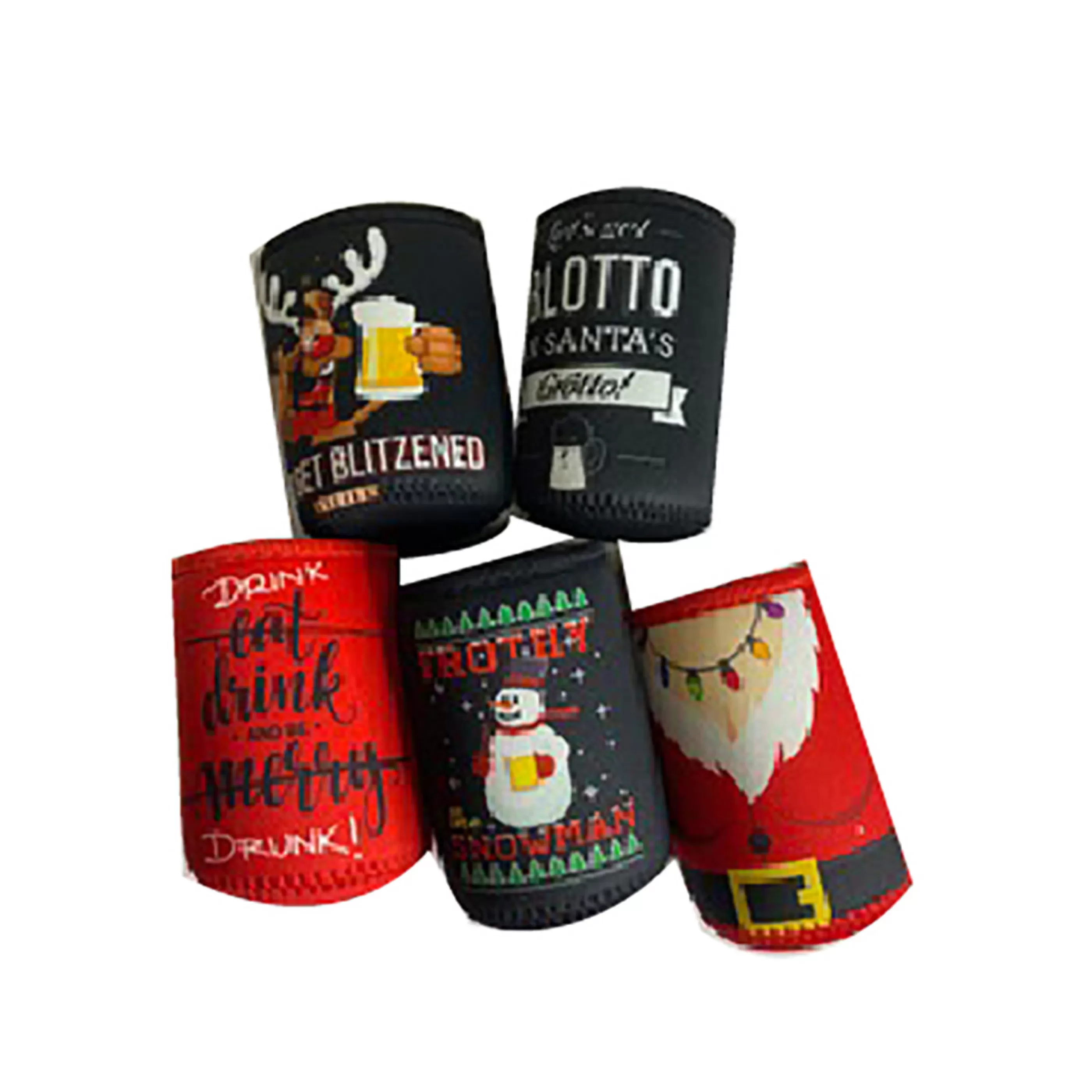 Discount * Christmas Stubby Holder (Mystery Design) - 10Cm