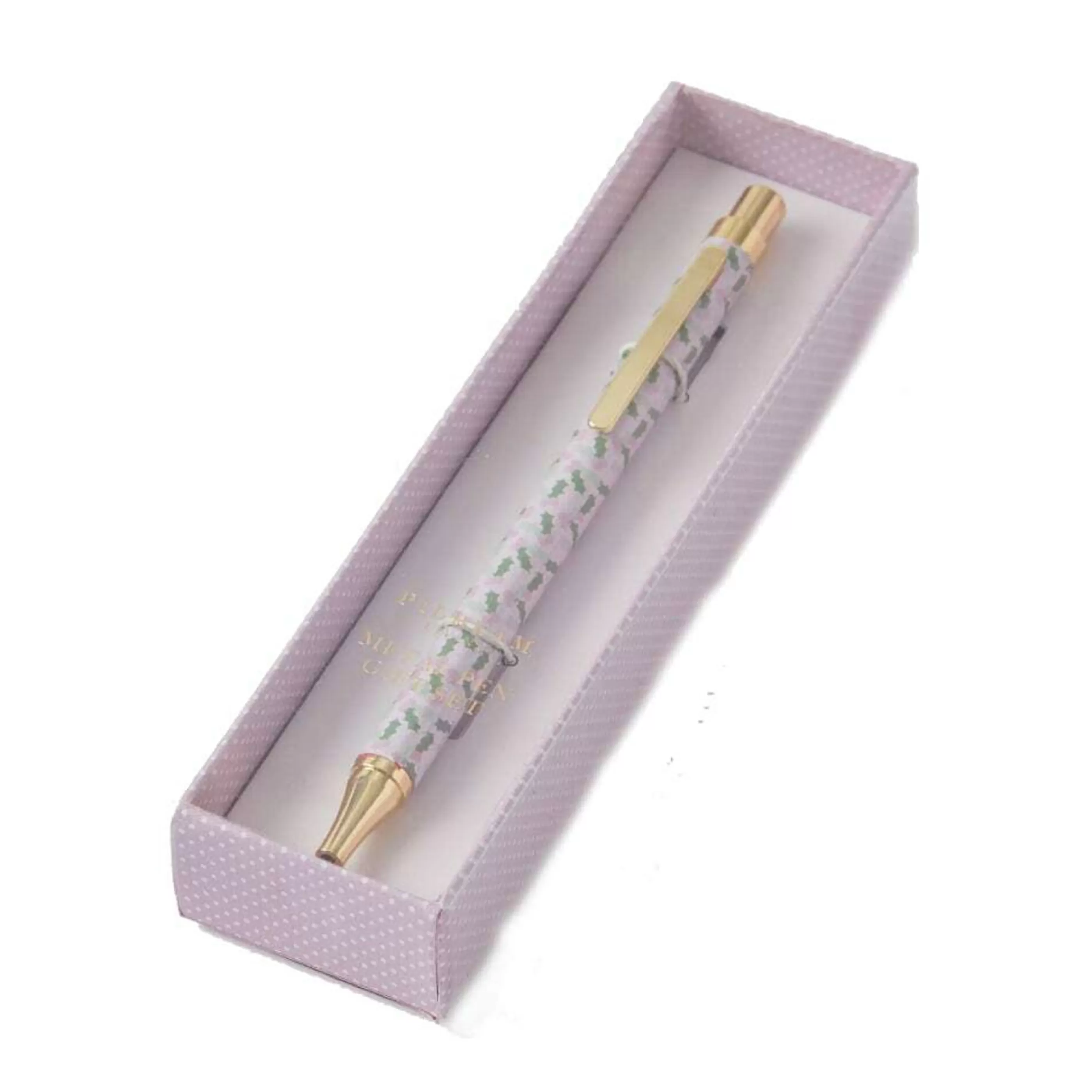 Clearance * Christmas Swirl Metal Pen In Gift Box - 14Cm