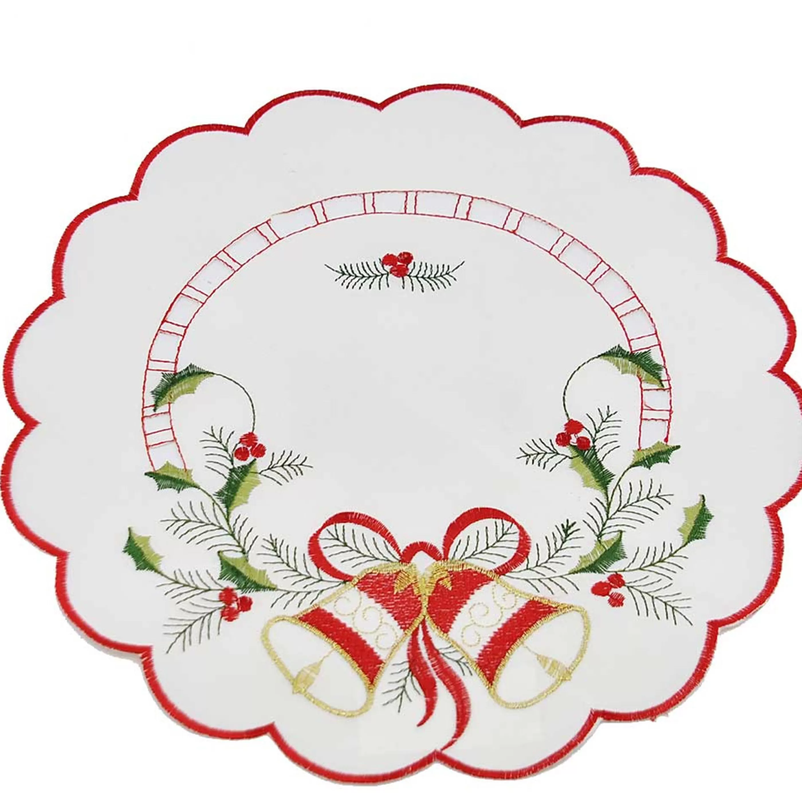 Best Sale * Christmas Table Embroidered Placemats (2 Styles)