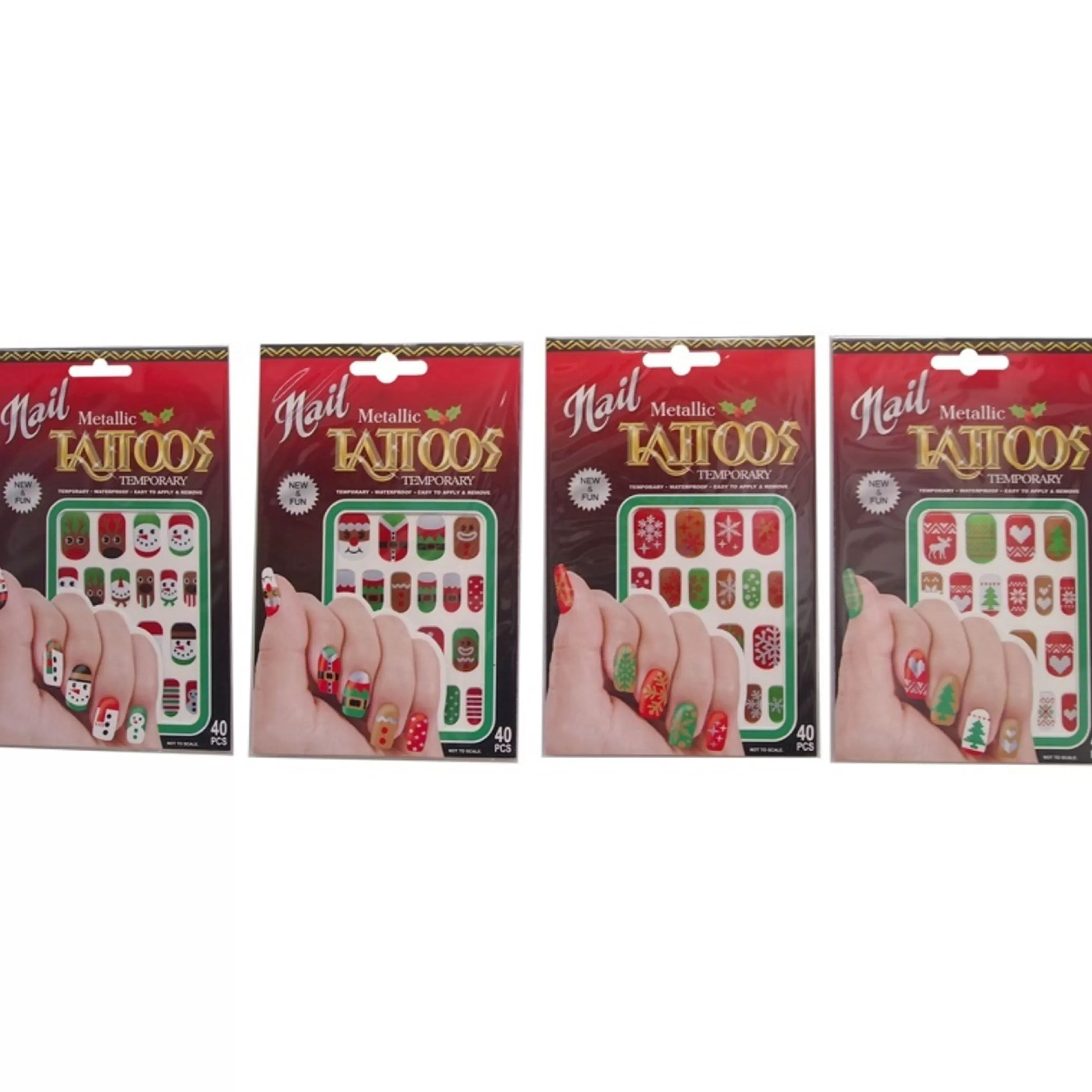 Outlet * Christmas Tattoo Nail Pack - 40Pk