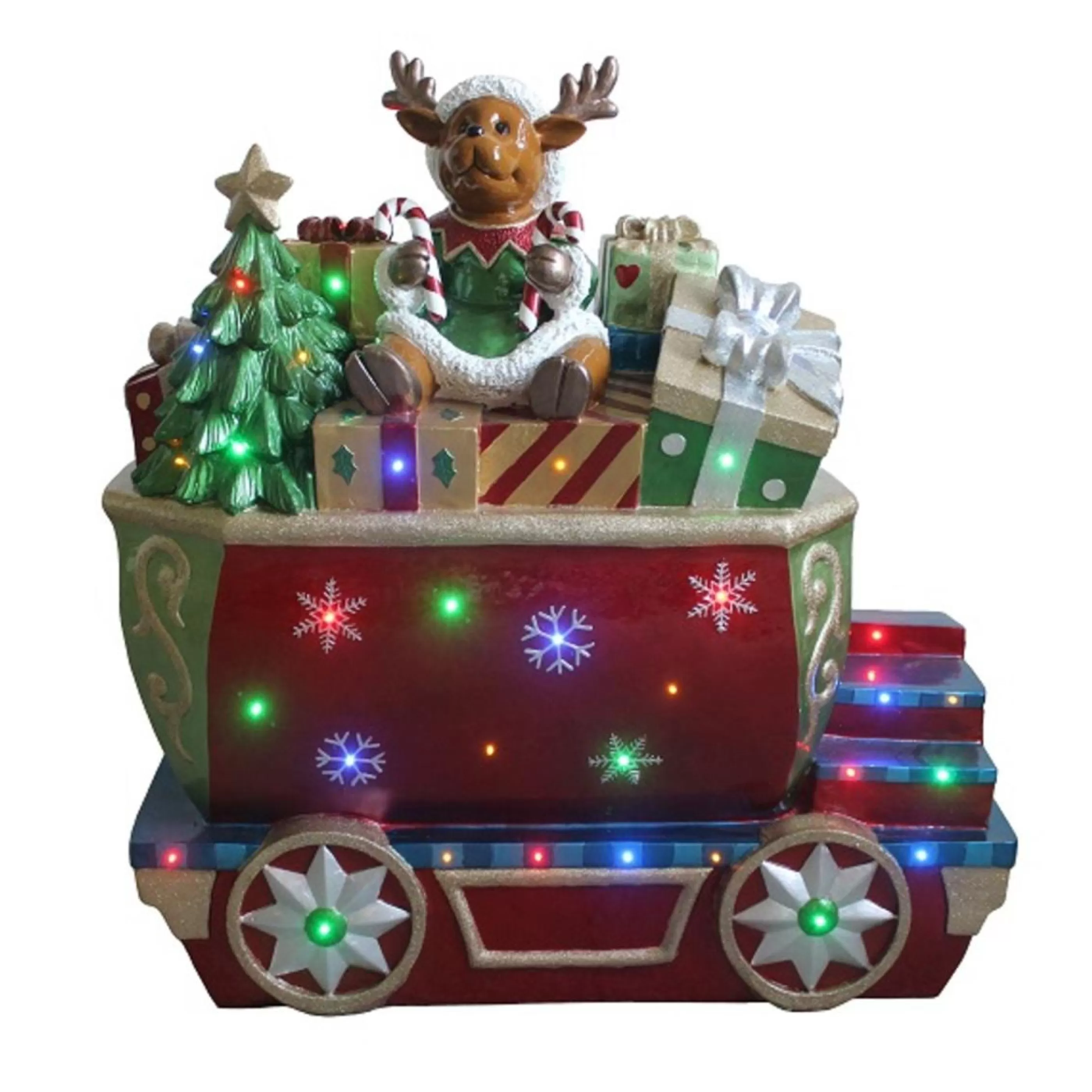 Outlet * Christmas Train With Reindeer - 88Cm