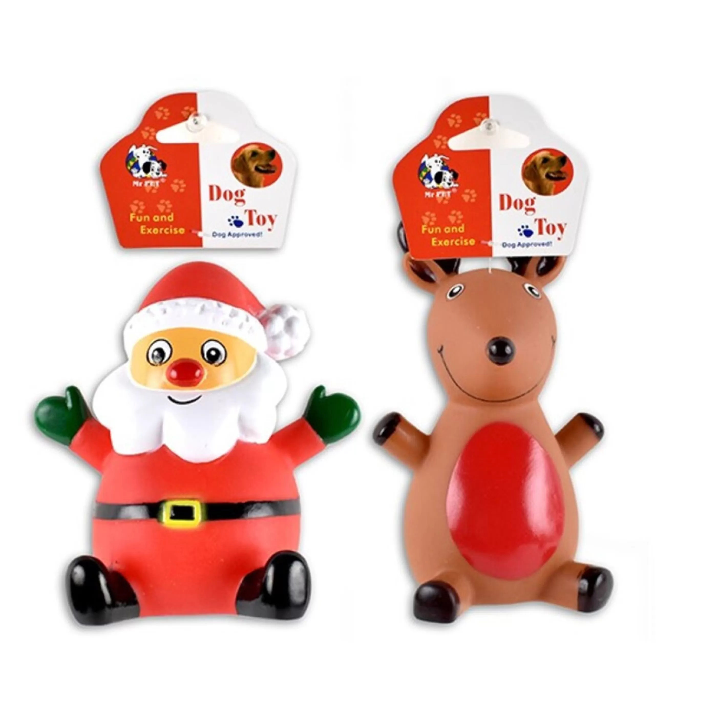 Store * Christmas Vinyl Squeaky Dog Toy (2 Styles) - 12.5Cm