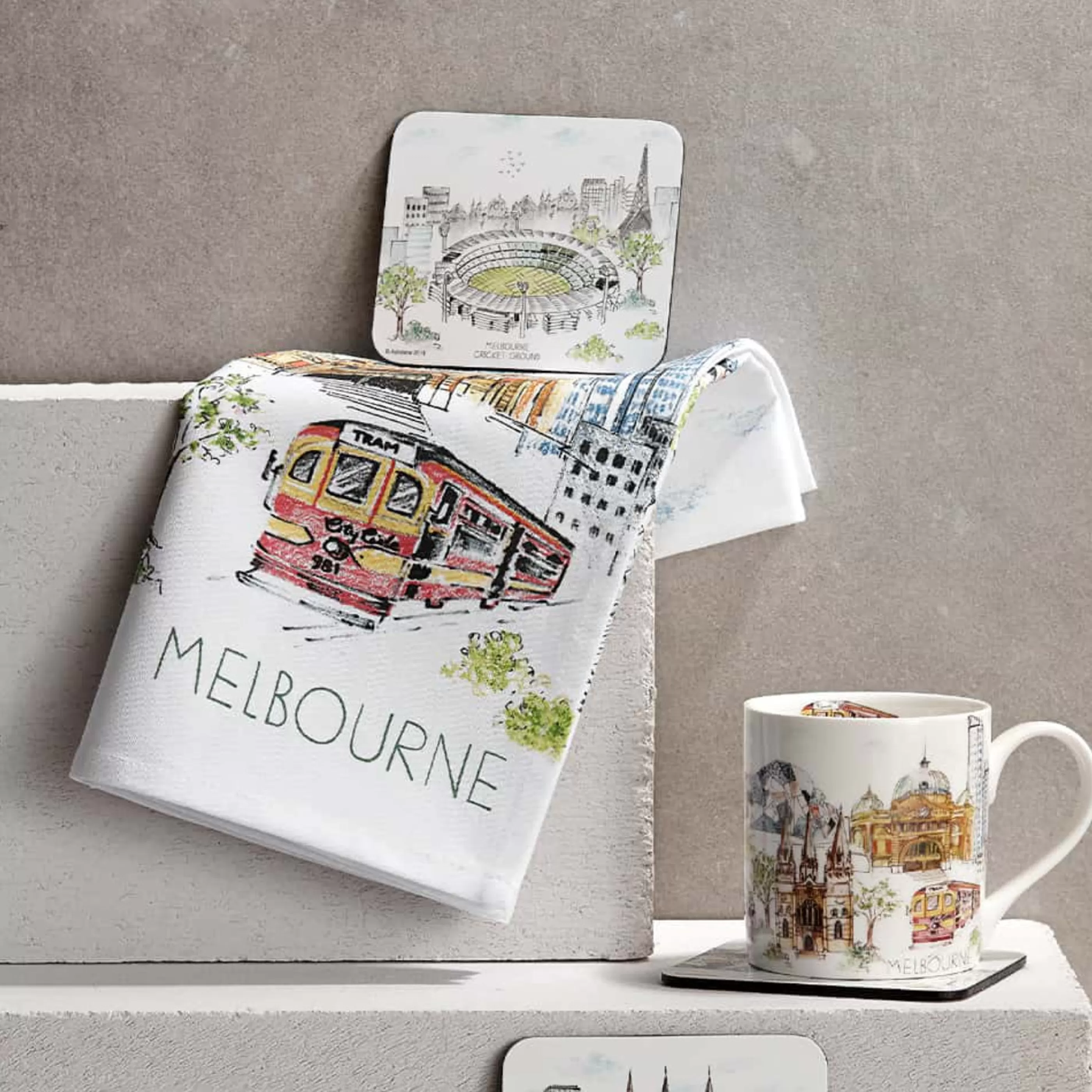 Outlet Ladelle Ashdene Cityscapes Melbourne Kitchen Towel