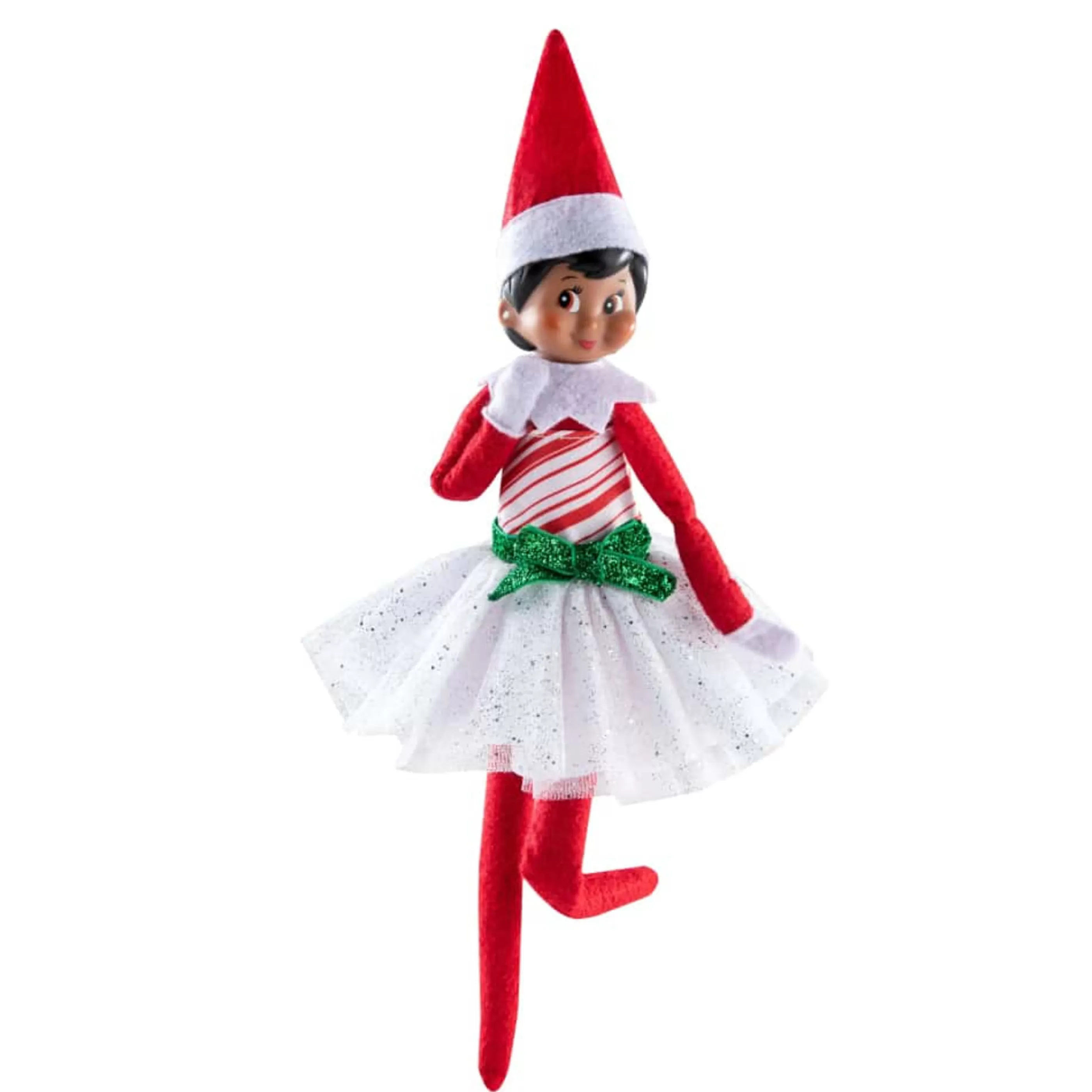 Elf on the Shelf Gingerbread Candy Christmas | Claus Couture Candy Cane Classic Dress