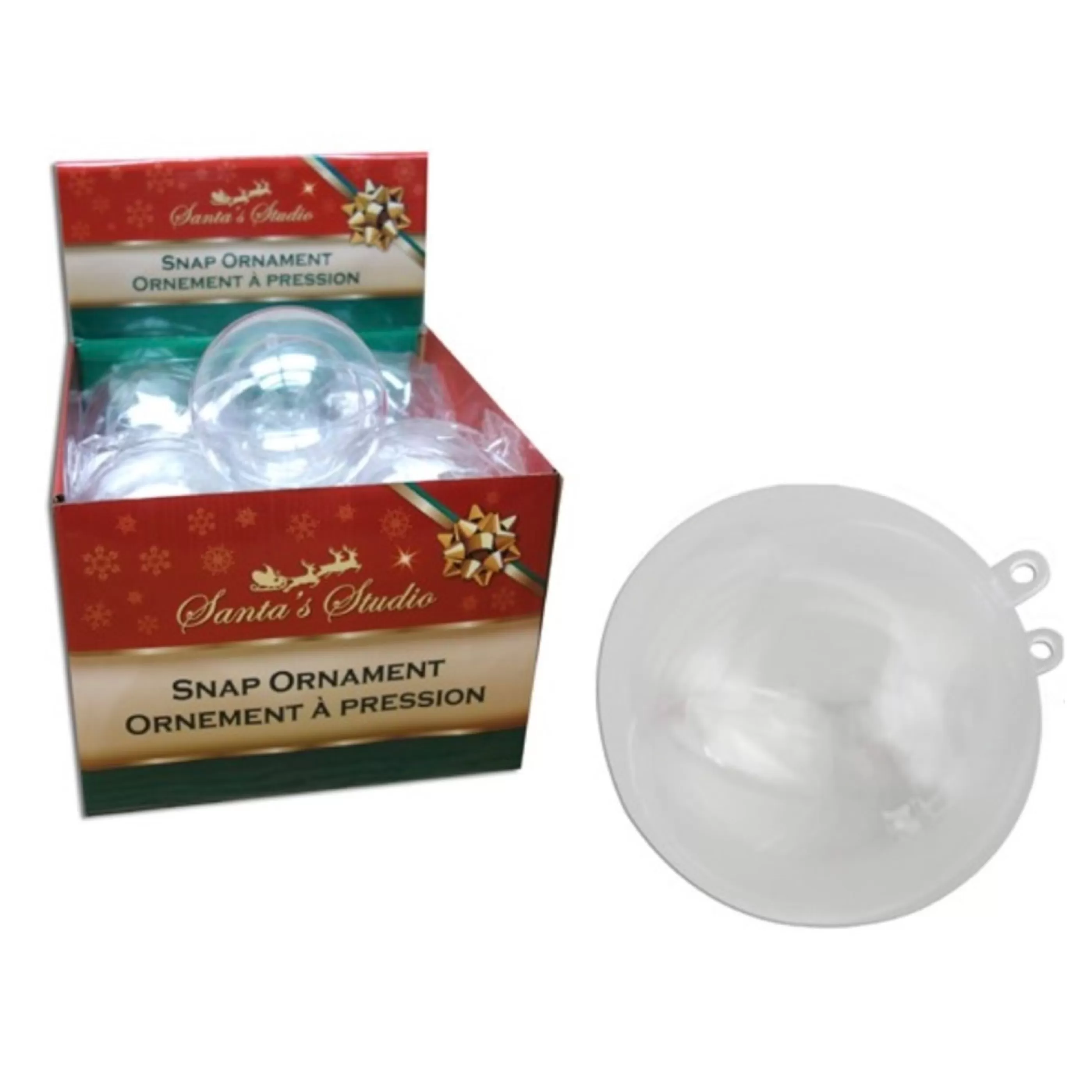 * Hanging Christmas Ornaments | Clear Christmas Ornament Container - 10Cm