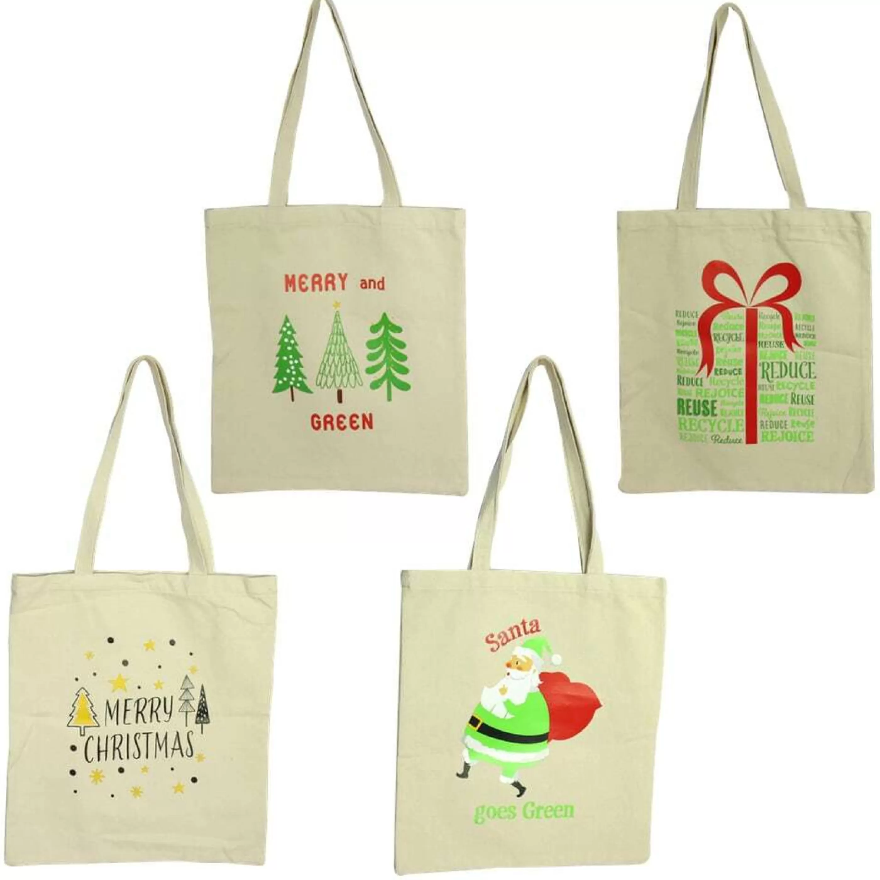 Clearance * Cotton Christmas Enviro Shopper