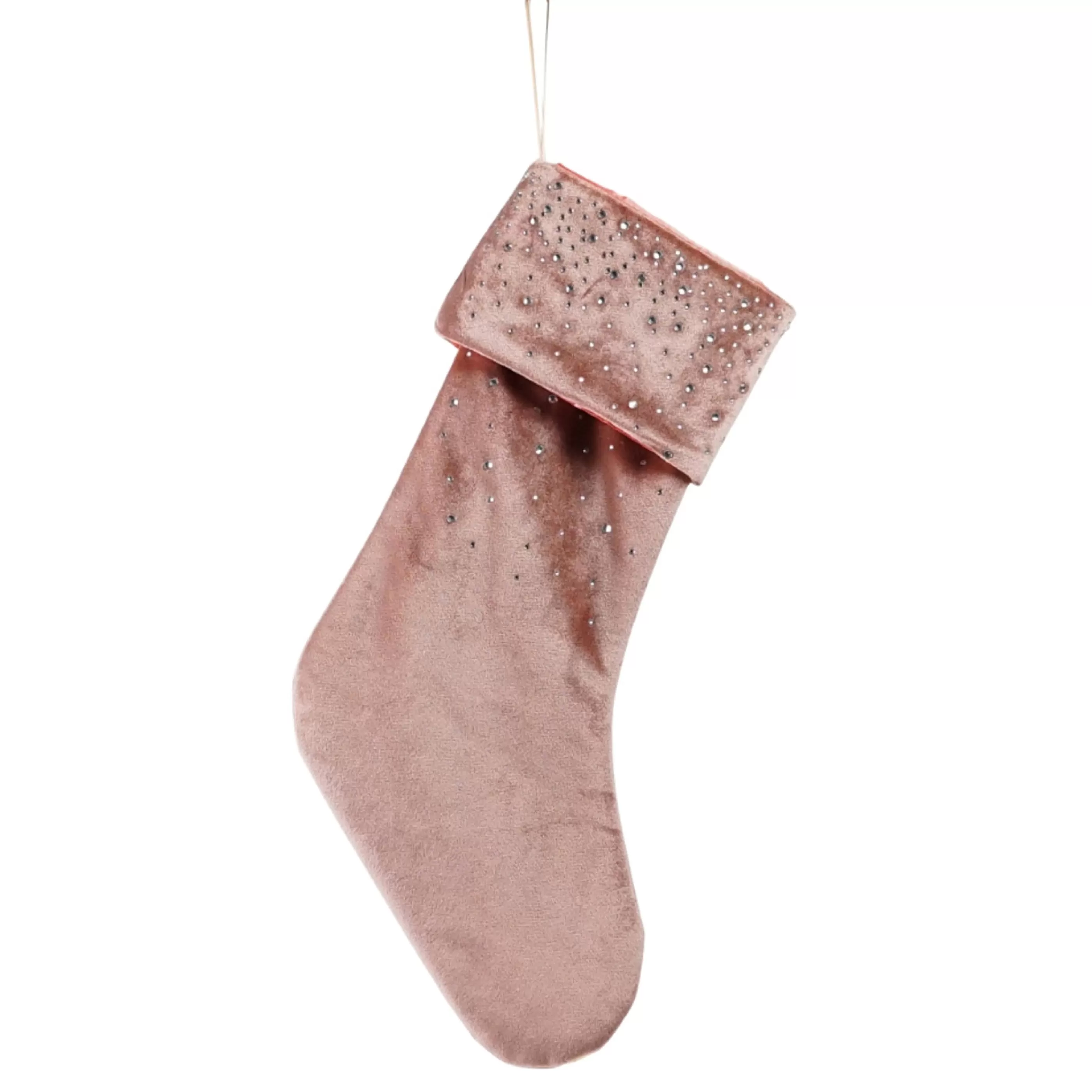 Cheap * Dark Pink Velvet Diamonte Stocking - 45Cm