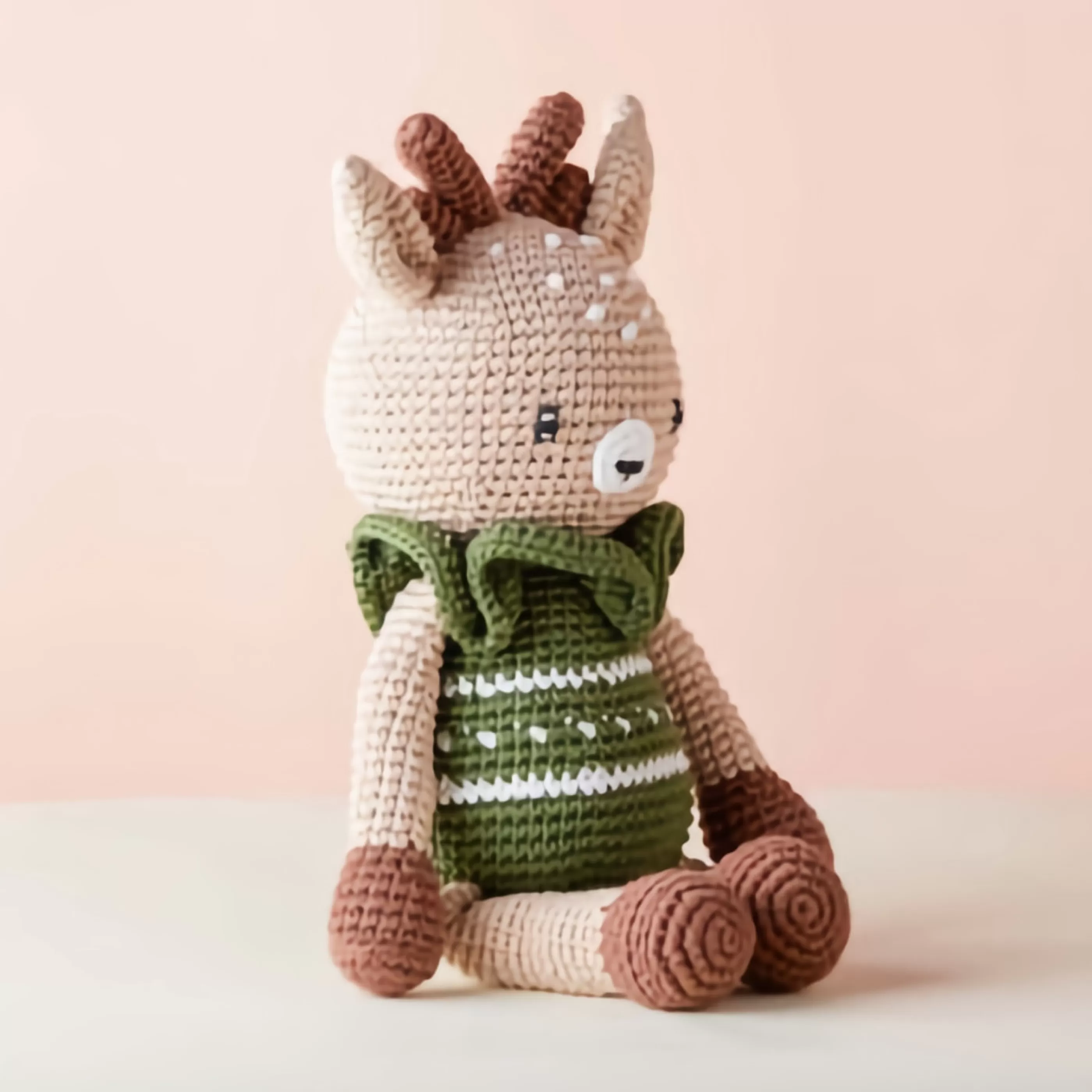 * Baby's First Christmas | Dasher Reindeer Crochet Christmas Animal - 31Cm