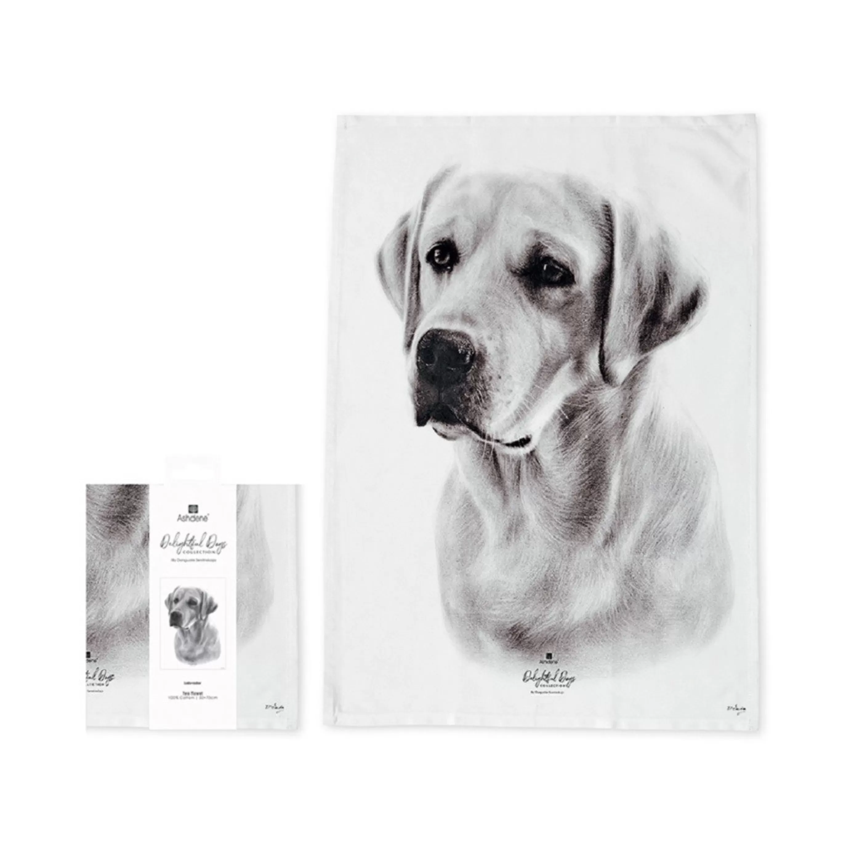 Discount Ladelle Ashdene Delightful Dogs Labrador Kitchen Towel - 70Cm