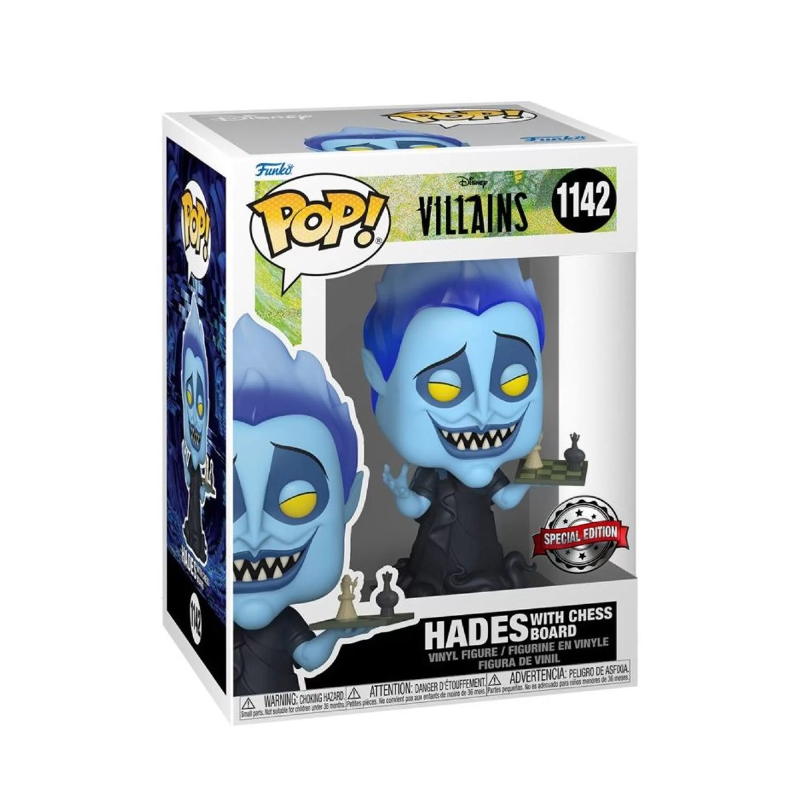 Funko Pop! (Holiday) Table Top Decorations | Disney - Villains Hades With Chess Board Funko Pop! Vinyl