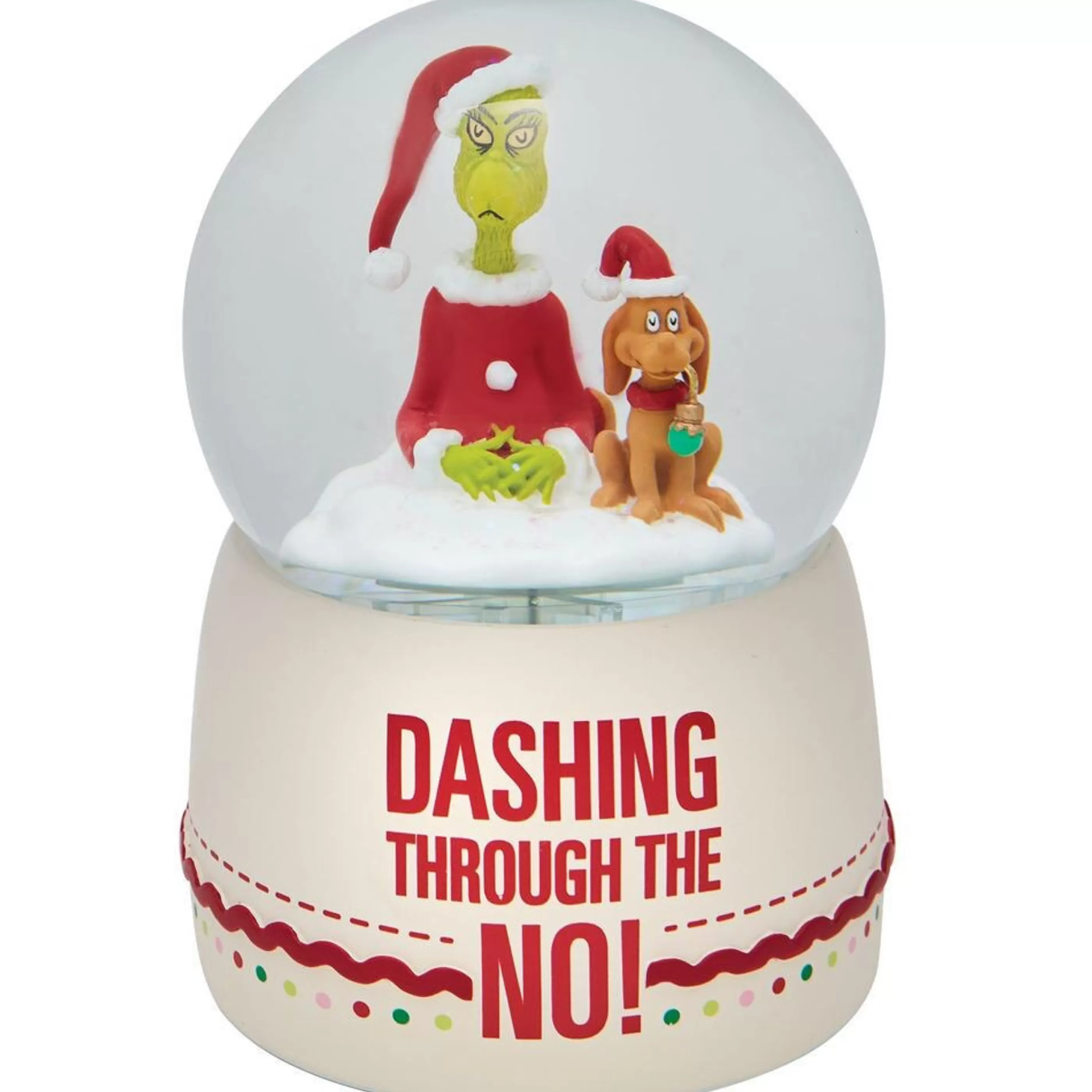 Fashion Department 56 Dr Seuss Grinch 100Mm Musical Waterball - 15.5Cm