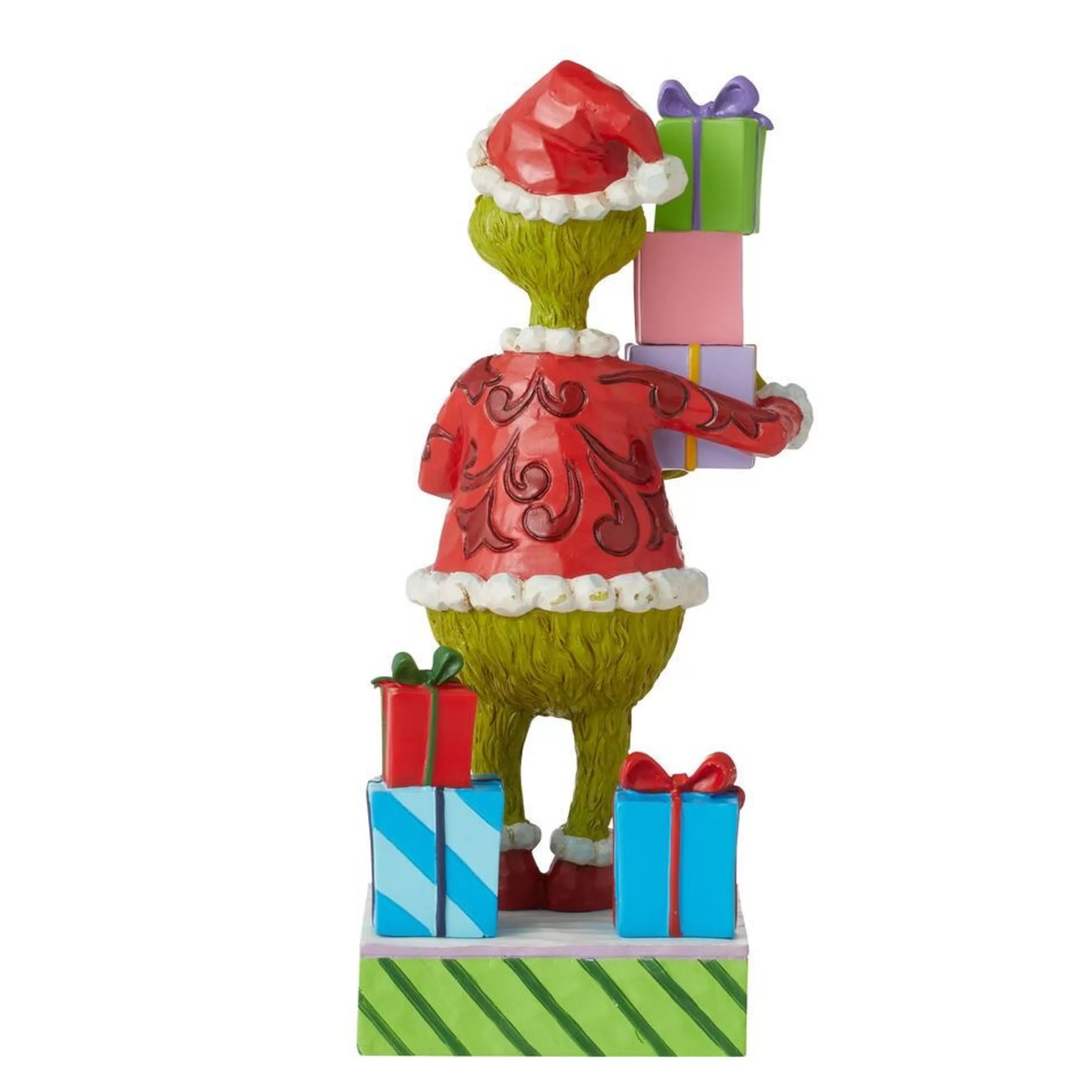 Grinch by Dr Seuss Table Top Decorations | Dr Seuss Grinch Holding Presents Figurine - 20Cm