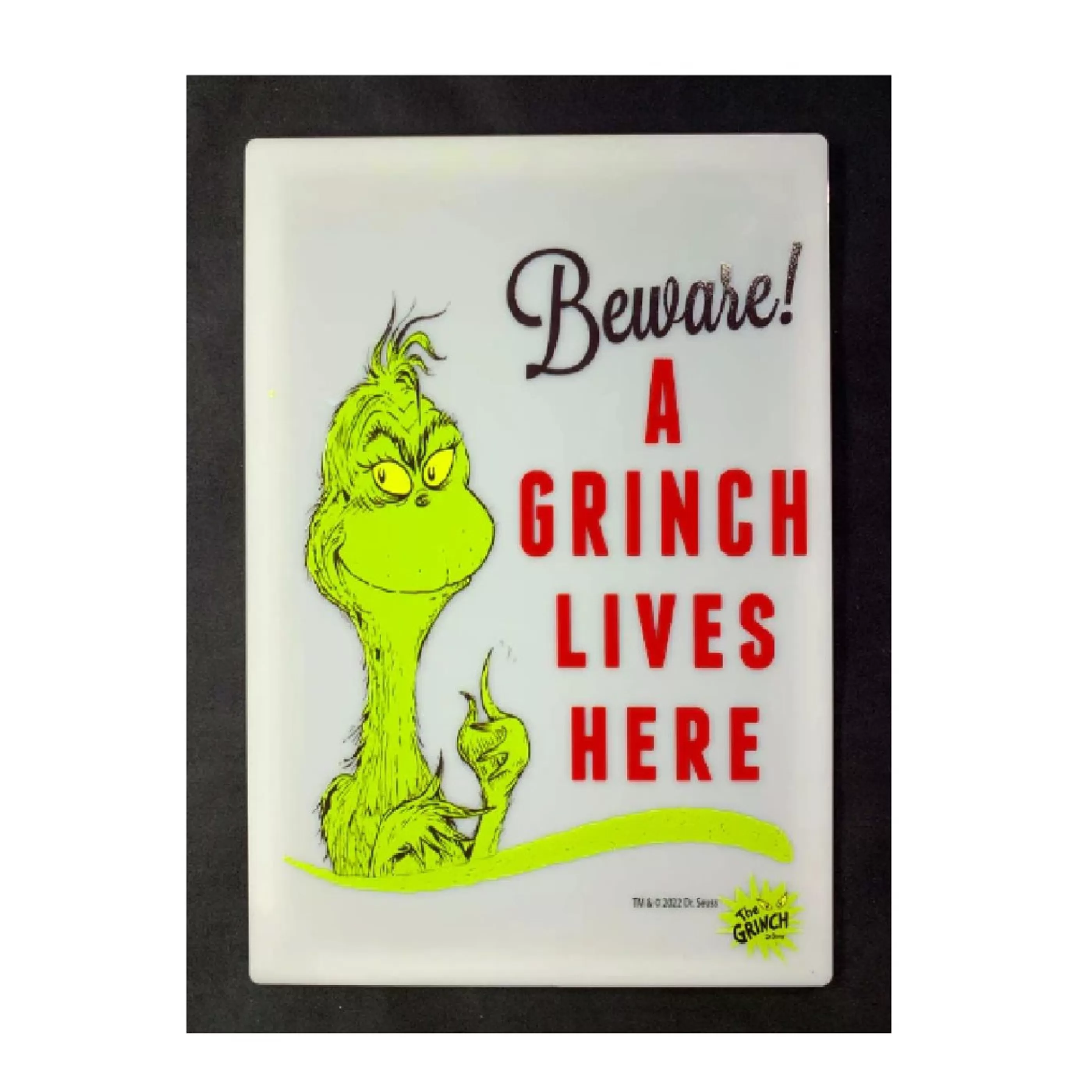 Grinch by Dr Seuss Gingerbread Candy Christmas | Dr Seuss Grinch Lives Here Sign - 35Cm