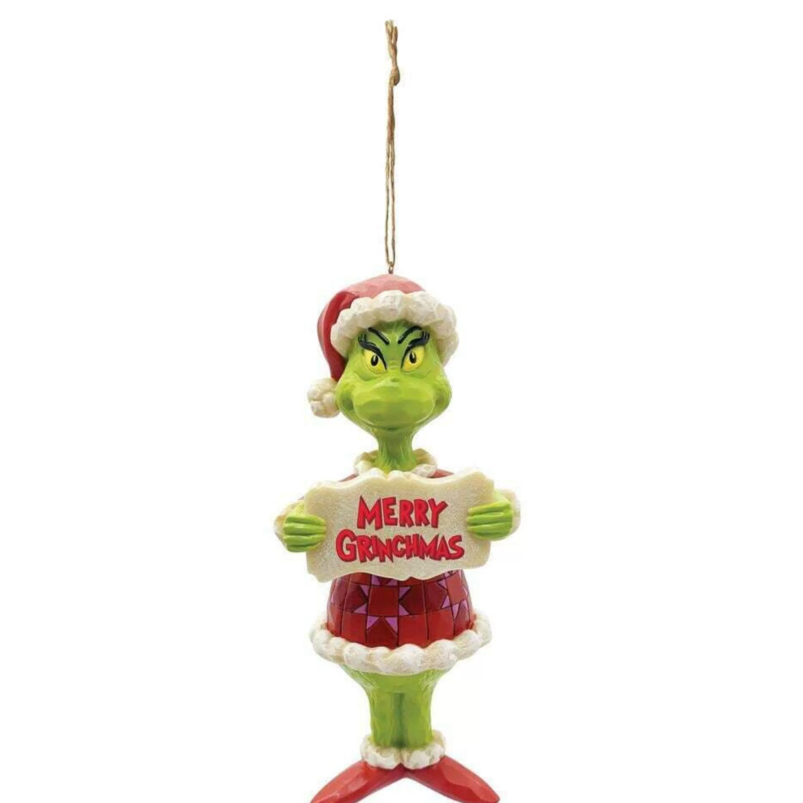 Grinch by Dr Seuss Hanging Christmas Ornaments | Dr Seuss Grinch Merry Grinchmas Ornament - 12.5Cm