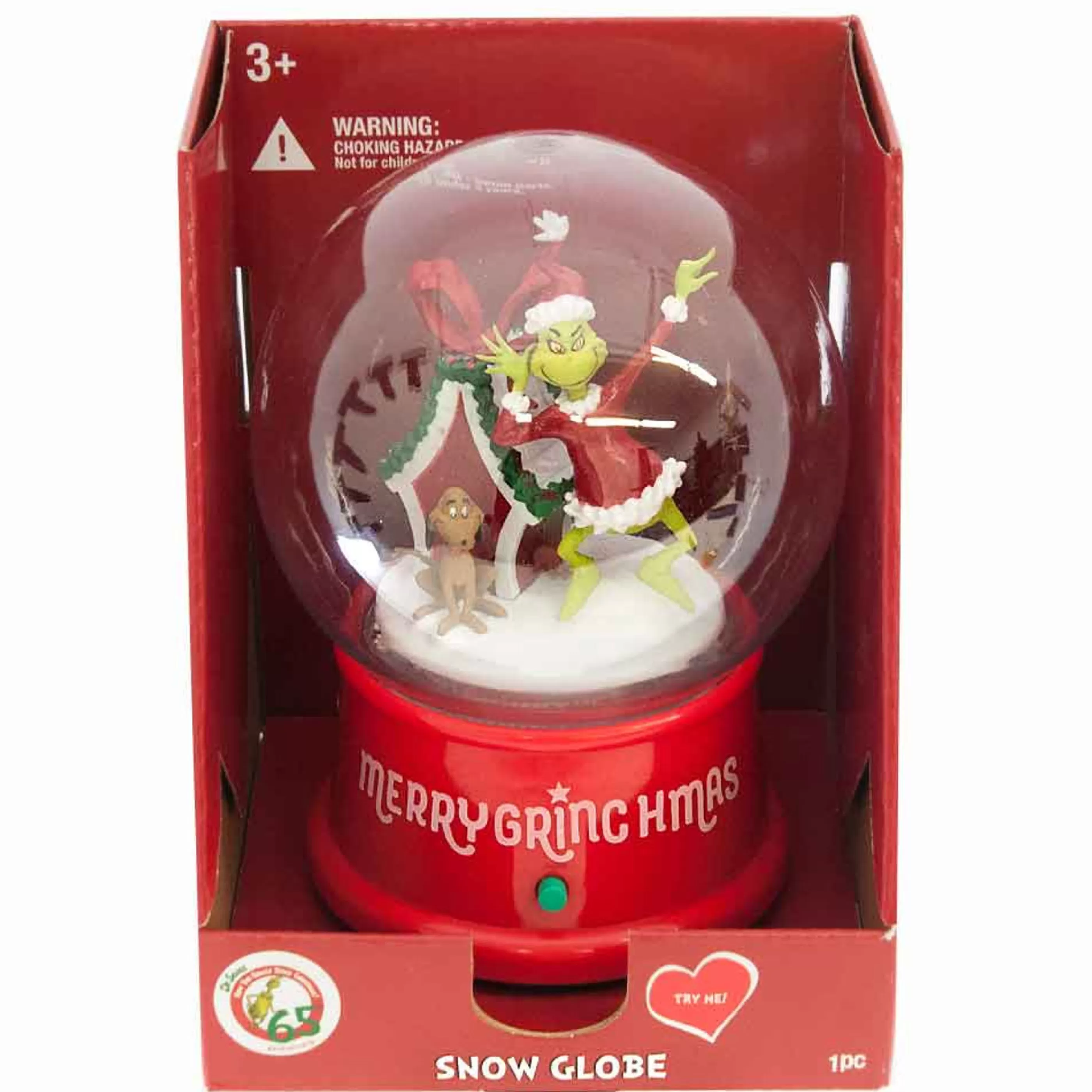 Outlet Grinch by Dr Seuss Dr Seuss Grinch Musical Snow Globe (5 Songs) - 16Cm