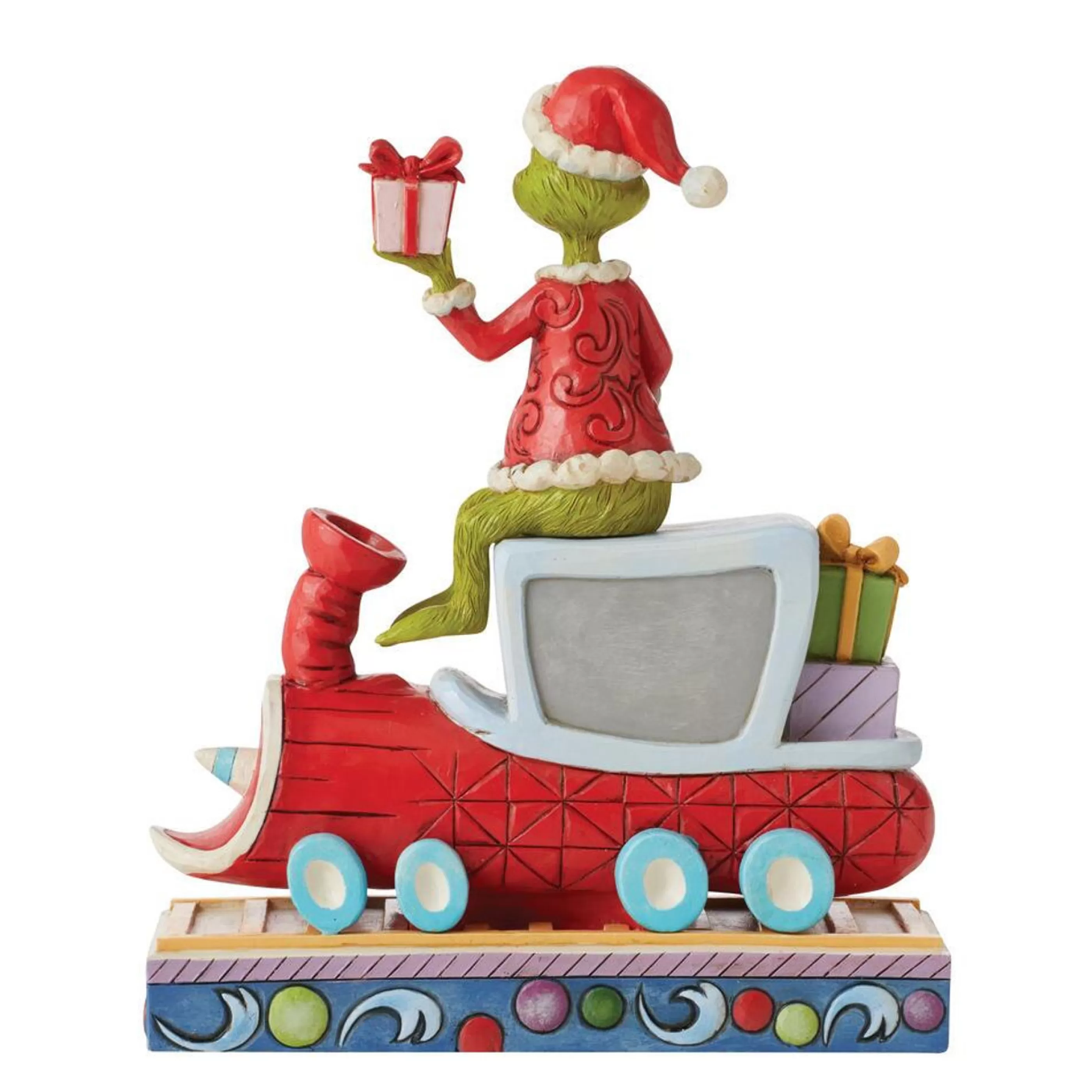 Grinch by Dr Seuss Table Top Decorations | Dr Seuss Grinch On Train Figurine - 20.5Cm