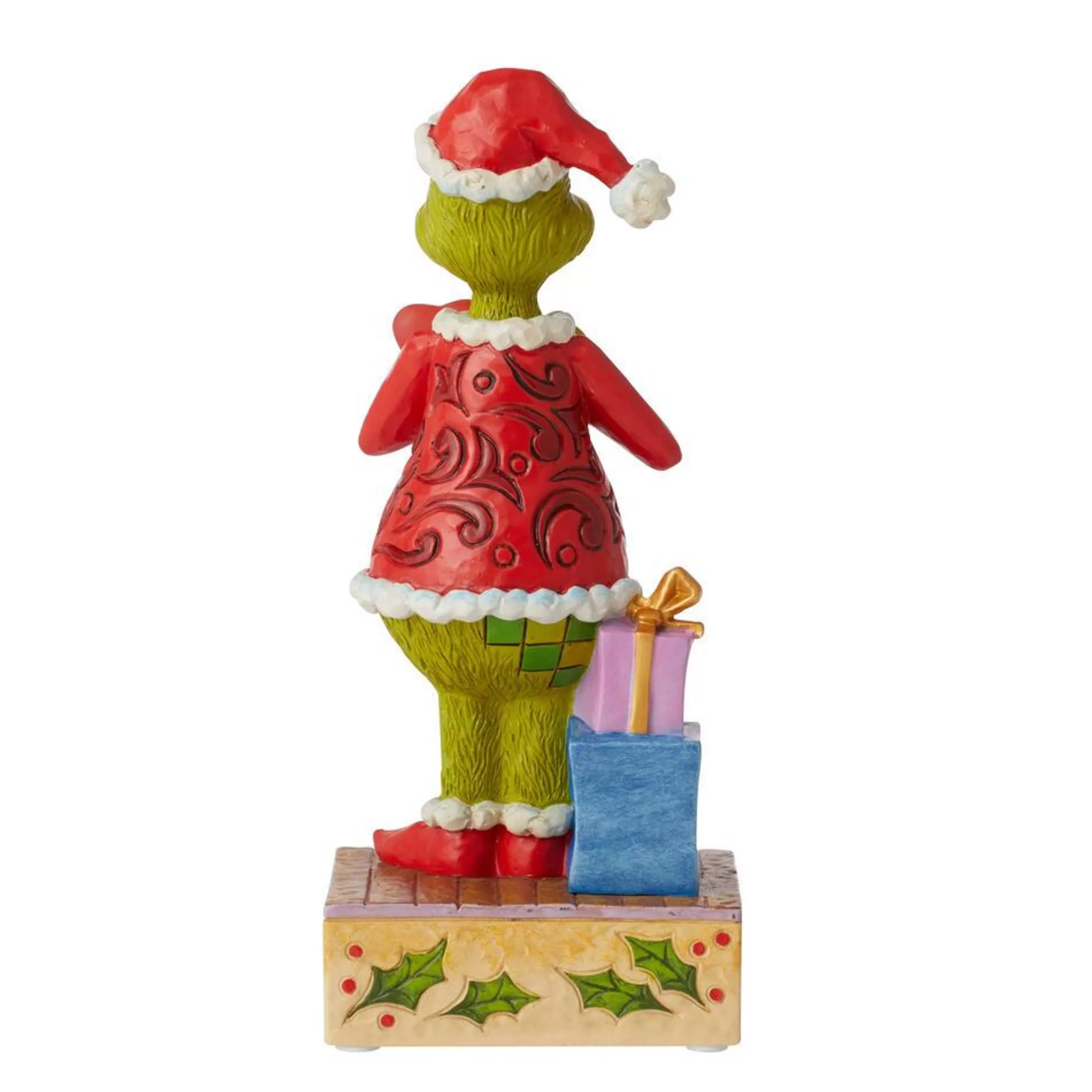 Grinch by Dr Seuss Table Top Decorations | Dr Seuss Grinch With Blinking Heart Statue - 18Cm