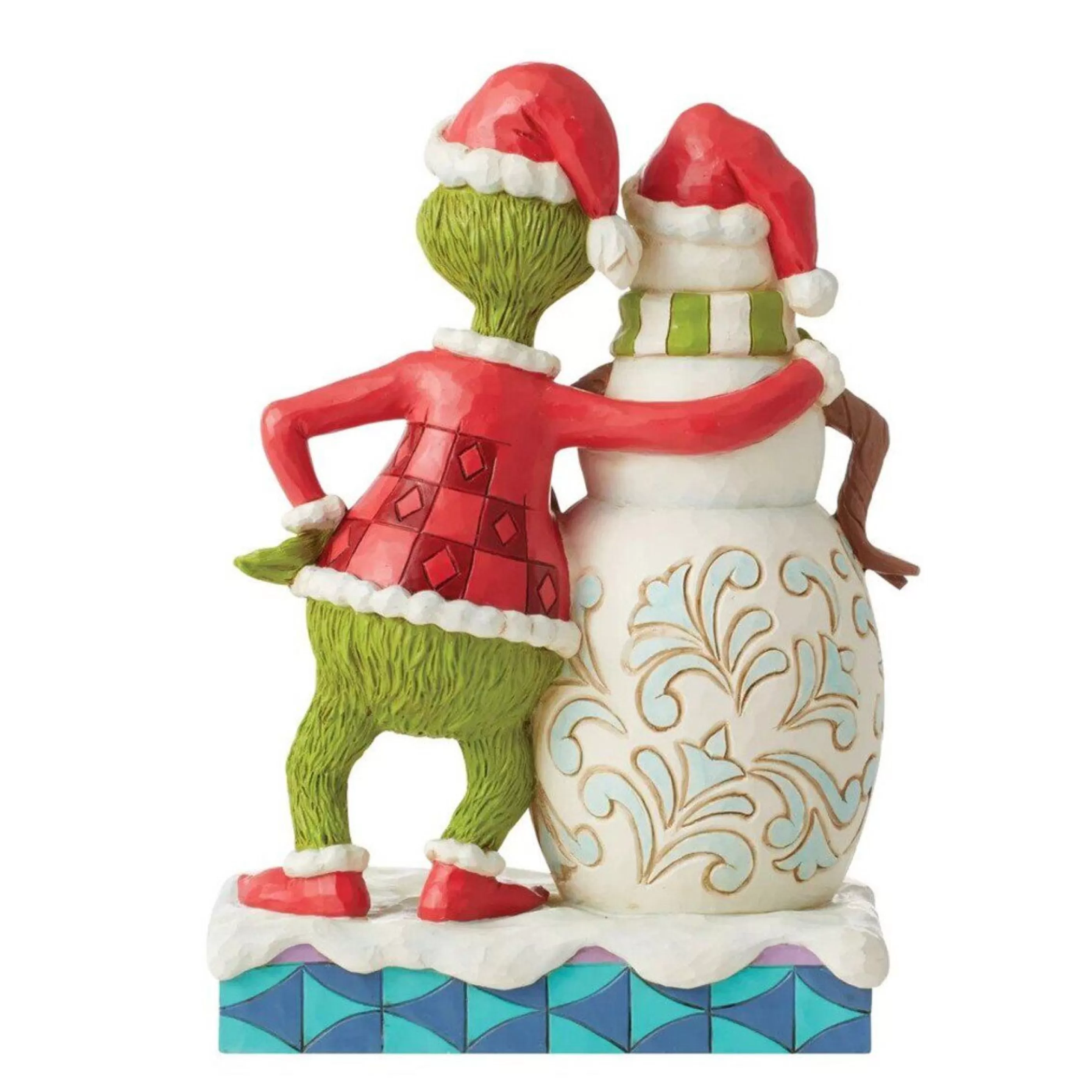 Jim Shore Table Top Decorations | Dr Seuss Grinch With Snowman - 19Cm