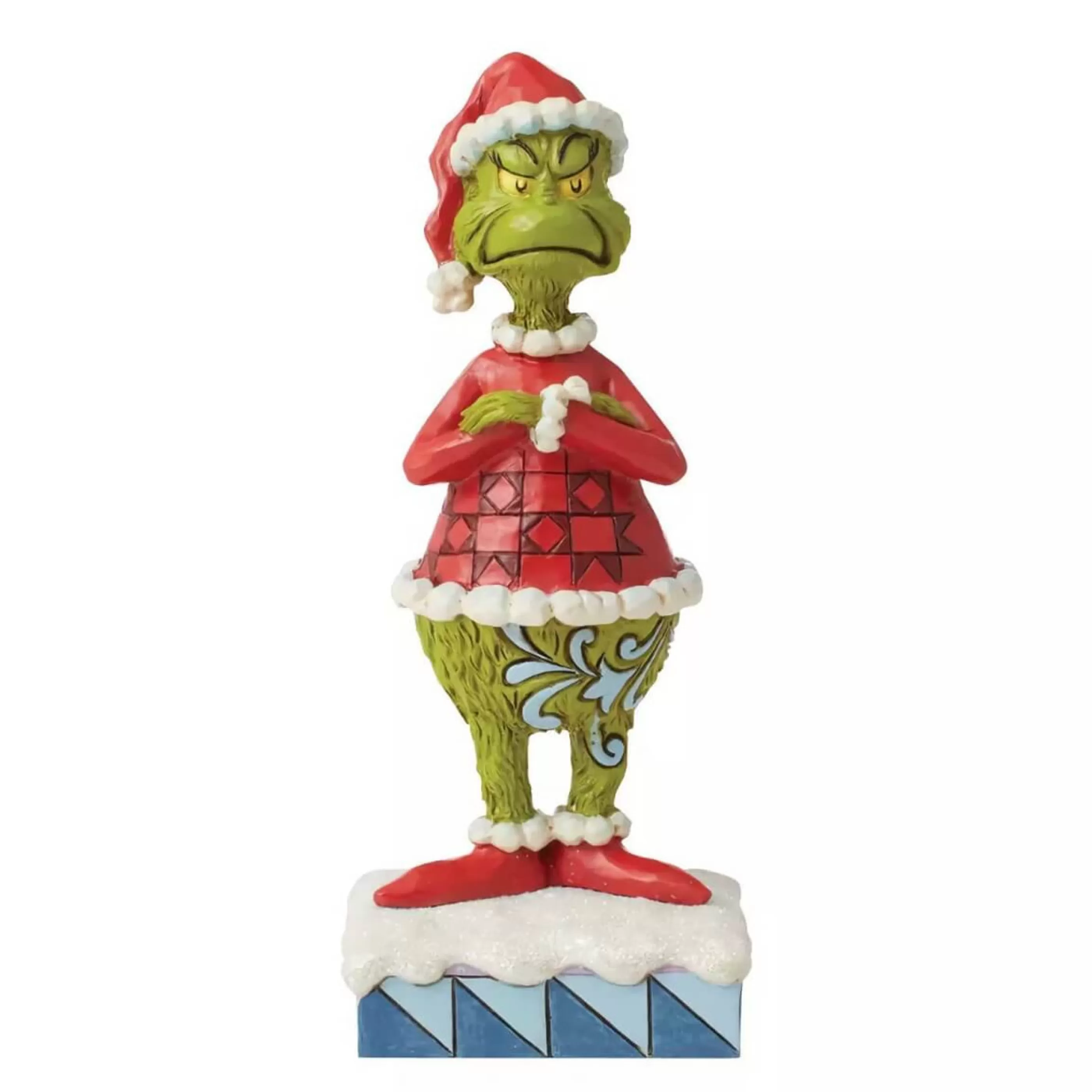 Jim Shore Table Top Decorations | Dr Seuss Mean Grinch Personality Pose - 16Cm