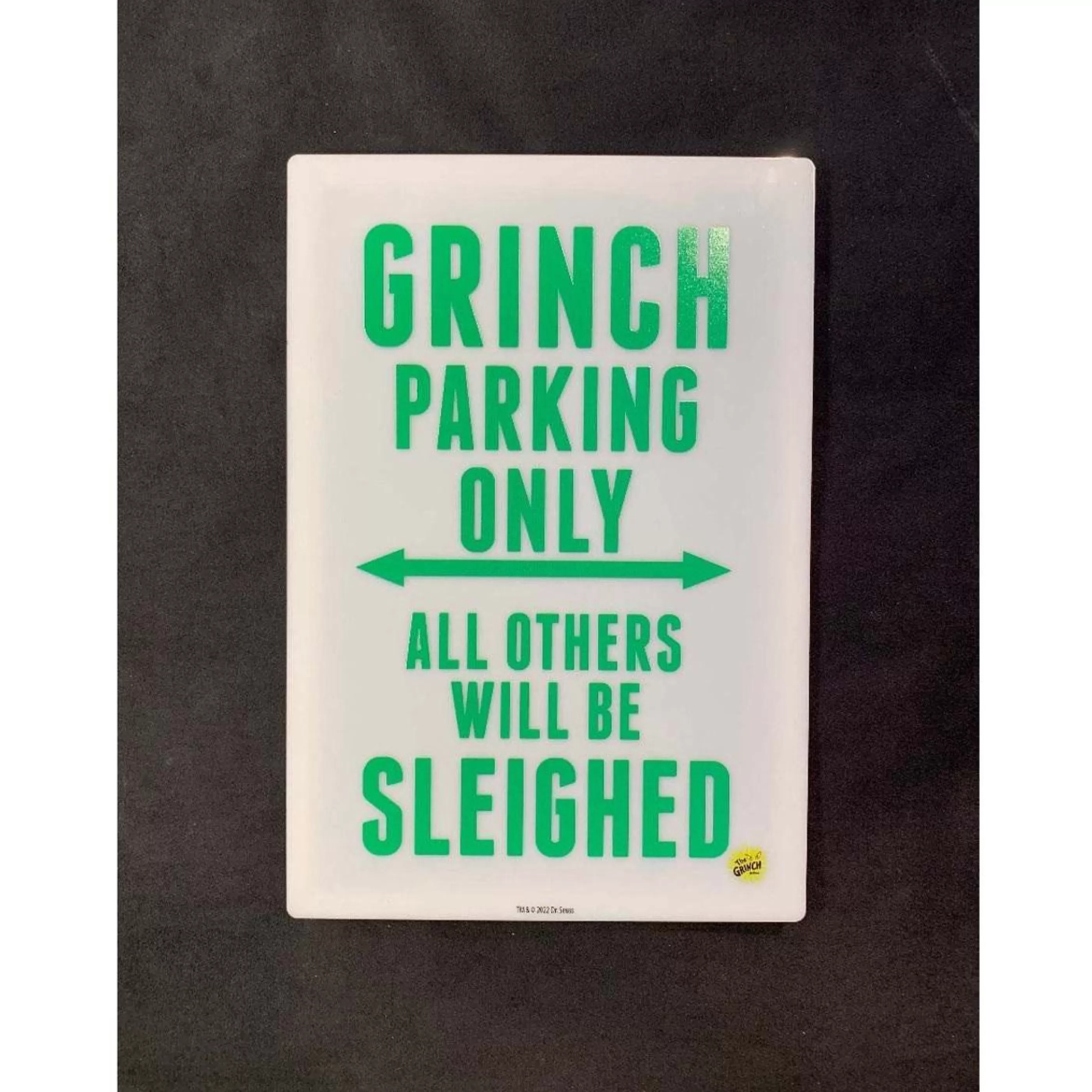 Grinch by Dr Seuss Wall Signs & Decorations | Dr Seuss Parking Only Acrylic Indoor Sign - 35Cm