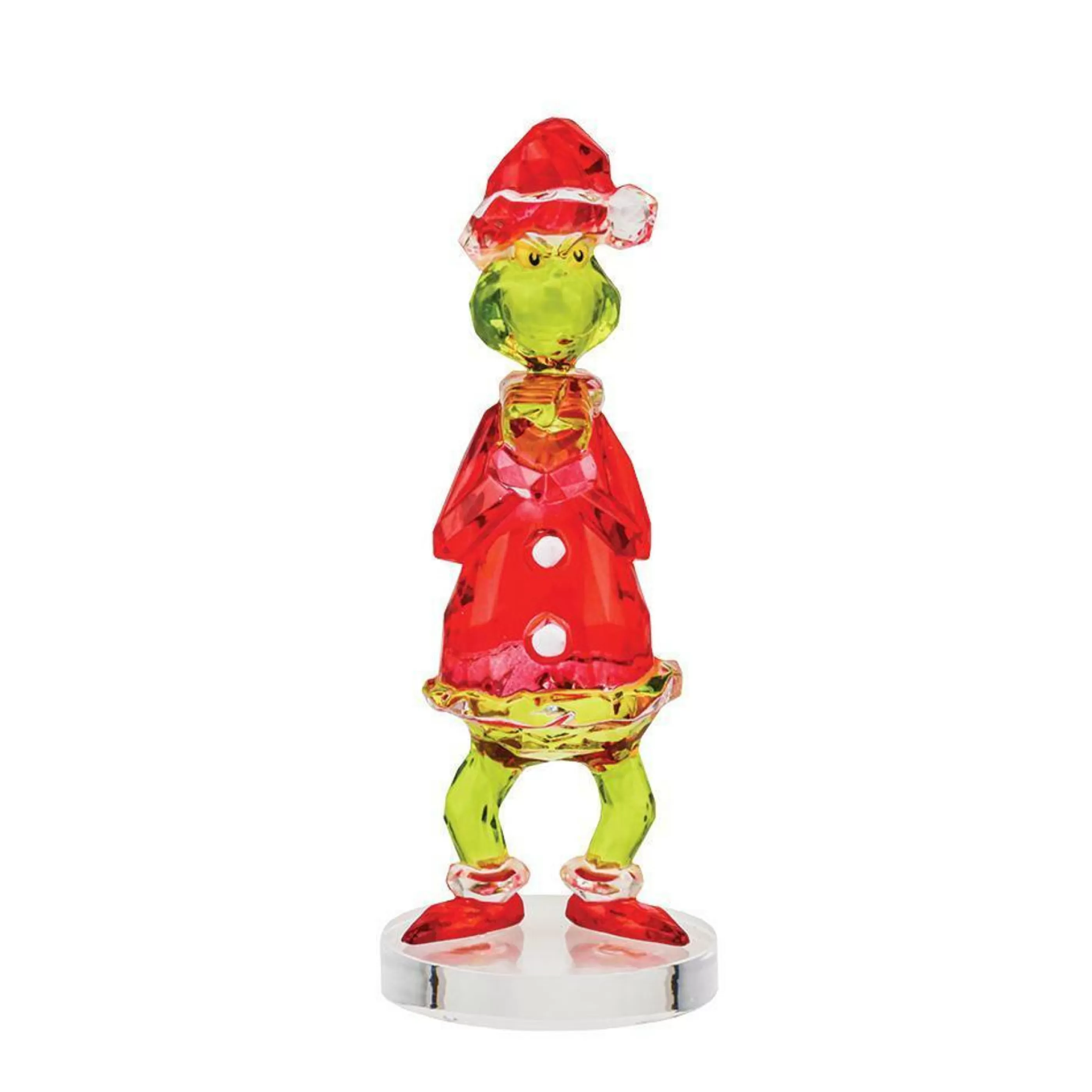 Grinch by Dr Seuss Table Top Decorations | Dr Seuss The Grinch Acrylic Crystal Figurine - 10Cm