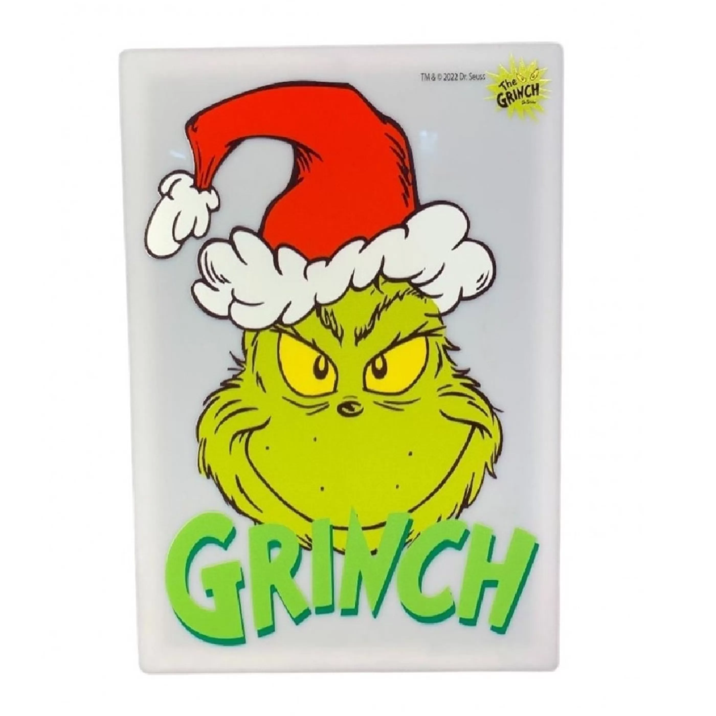 Grinch by Dr Seuss Christmas Tinsel & Foil Decorations | Dr Seuss The Grinch Acrylic Indoor Sign - 35Cm