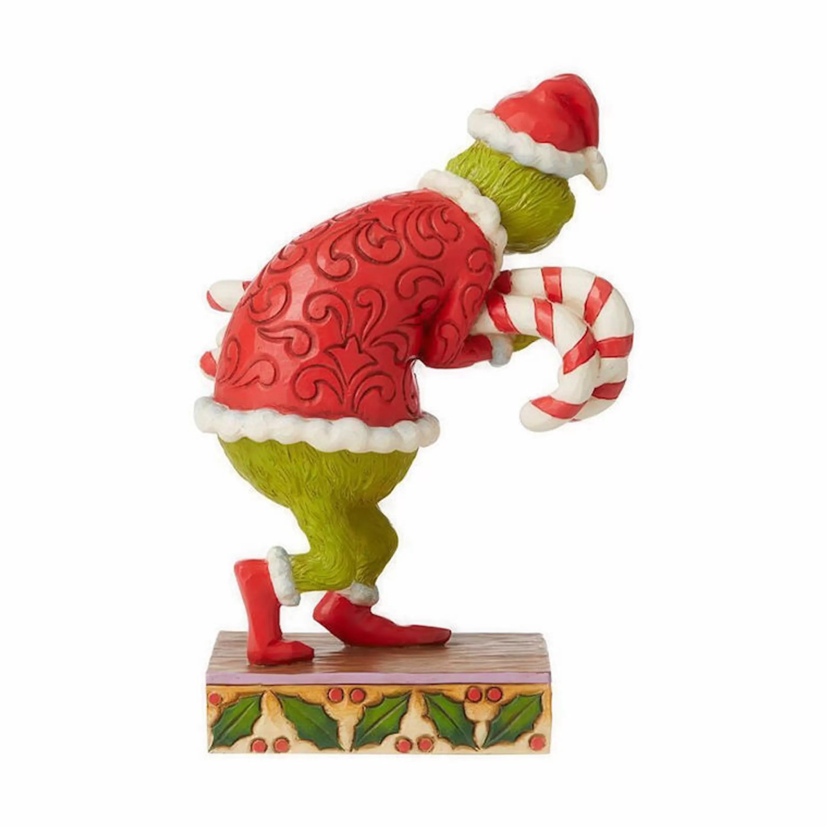 Grinch by Dr Seuss Table Top Decorations | Dr Seuss The Grinch Stealing Candy Cane - 19Cm