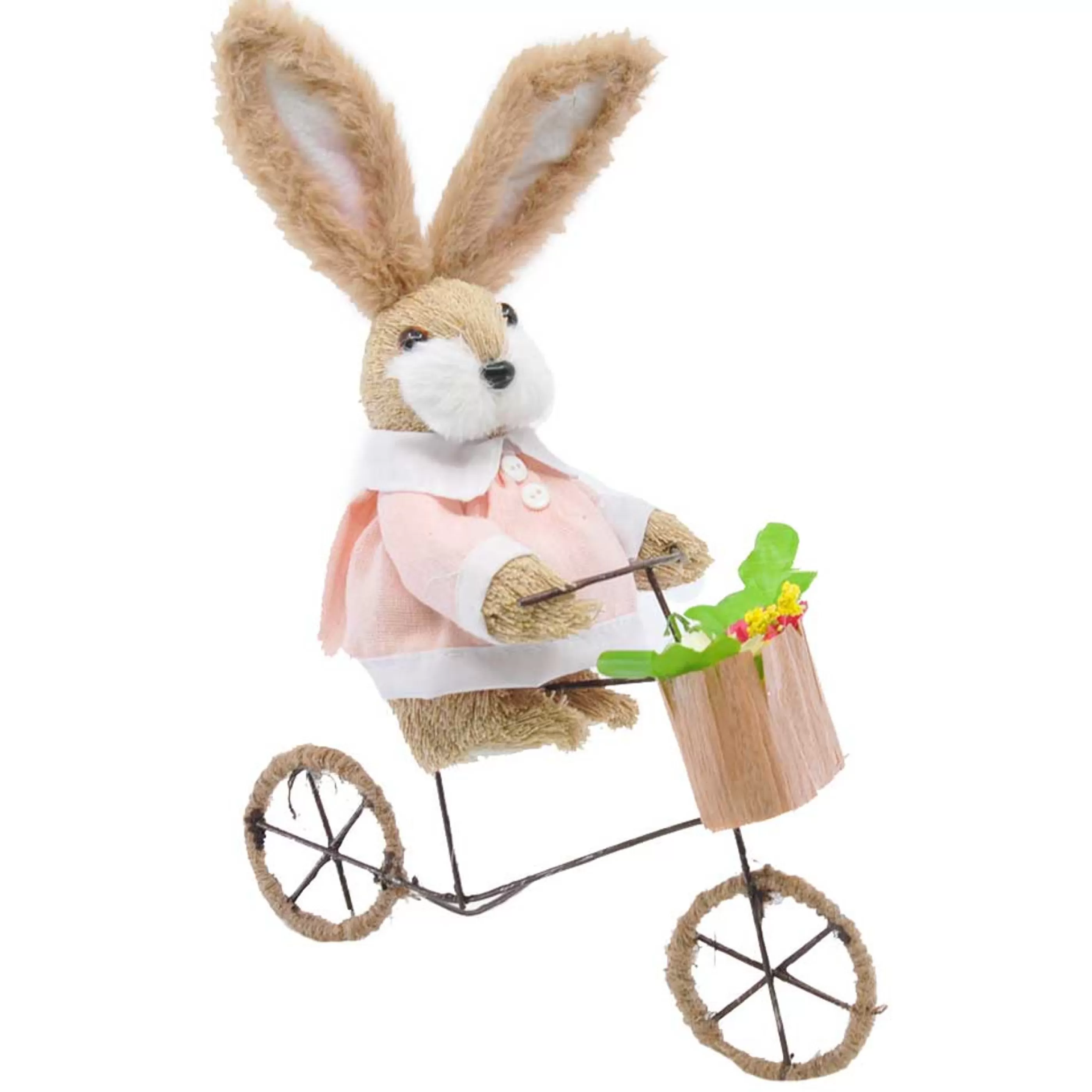 New Easter Town Easter Bunny Rabbit Riding A Bike - 29Cm