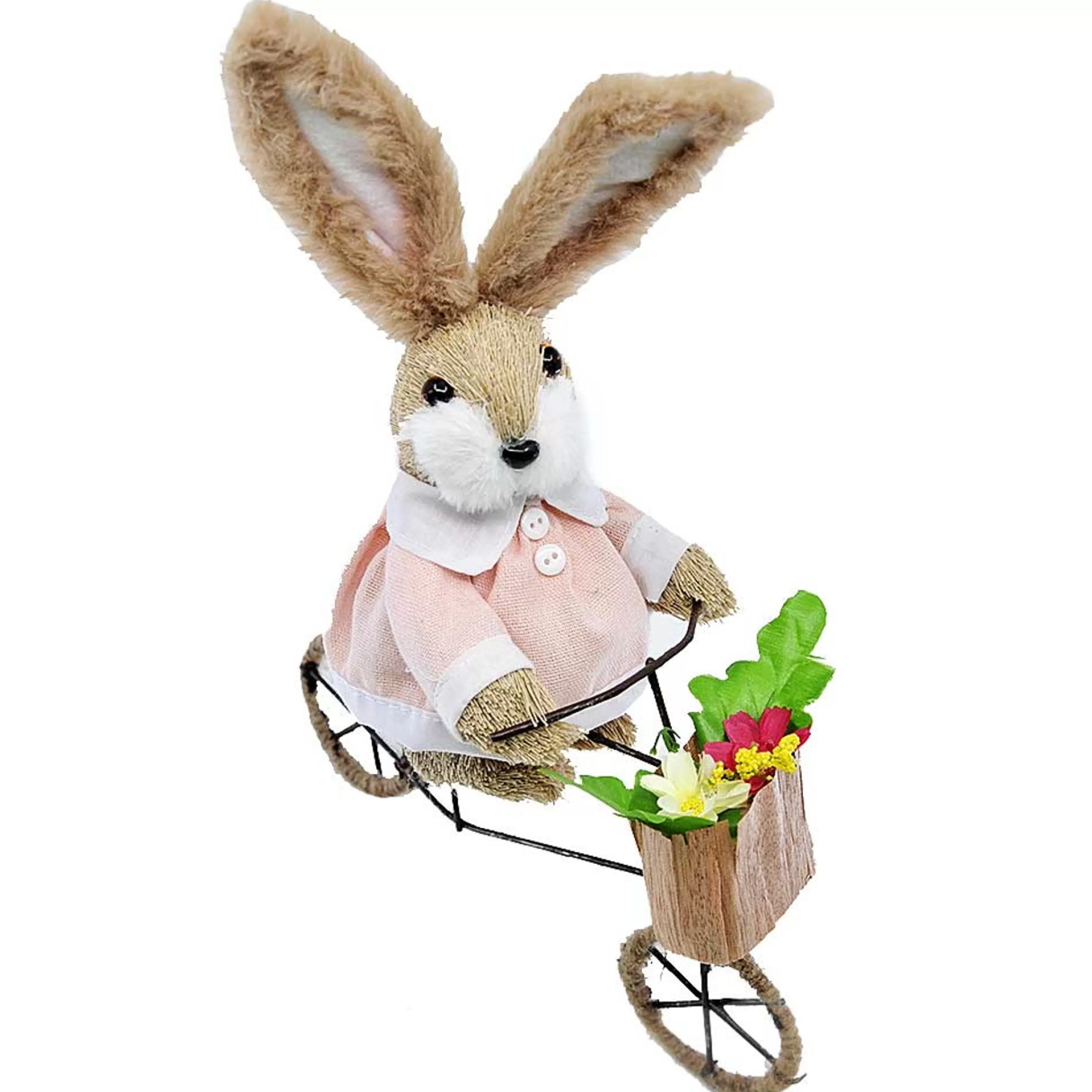 New Easter Town Easter Bunny Rabbit Riding A Bike - 29Cm