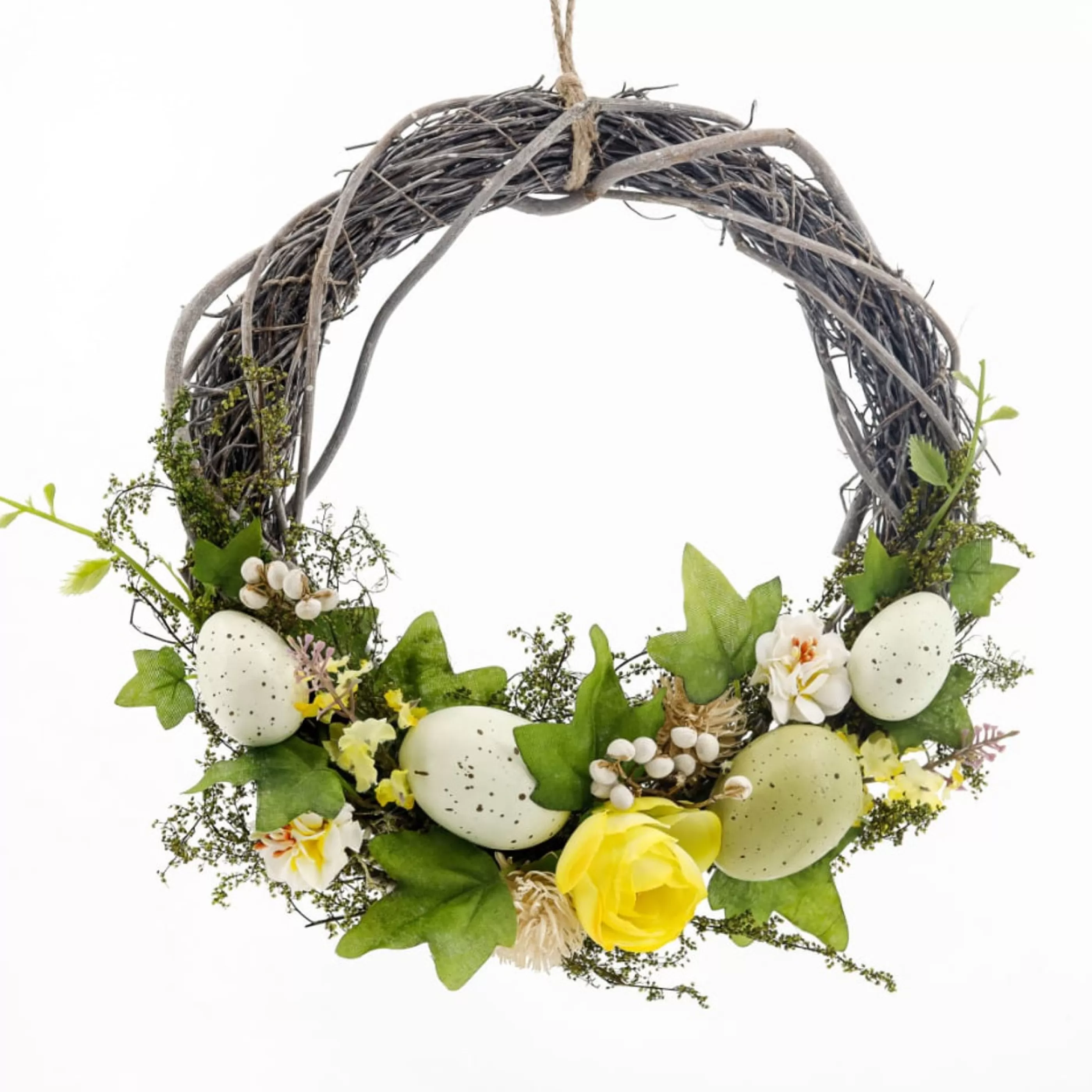 Easter Town Wreaths | Easter Floral Tulip Half Wreath - 26Cm