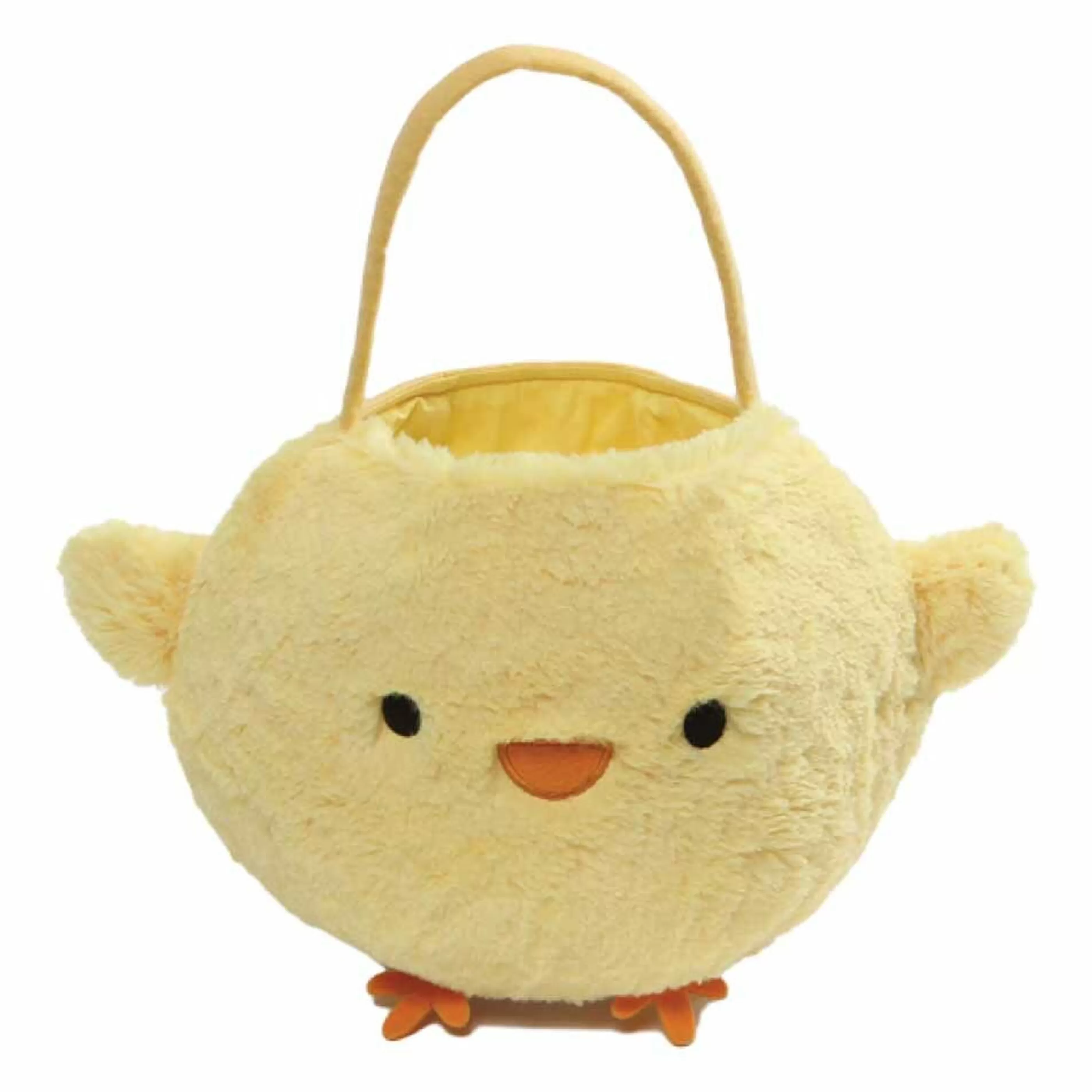 Clearance Easter Town Easter Fluffy Chick Basket With Handle - 16.5Cm