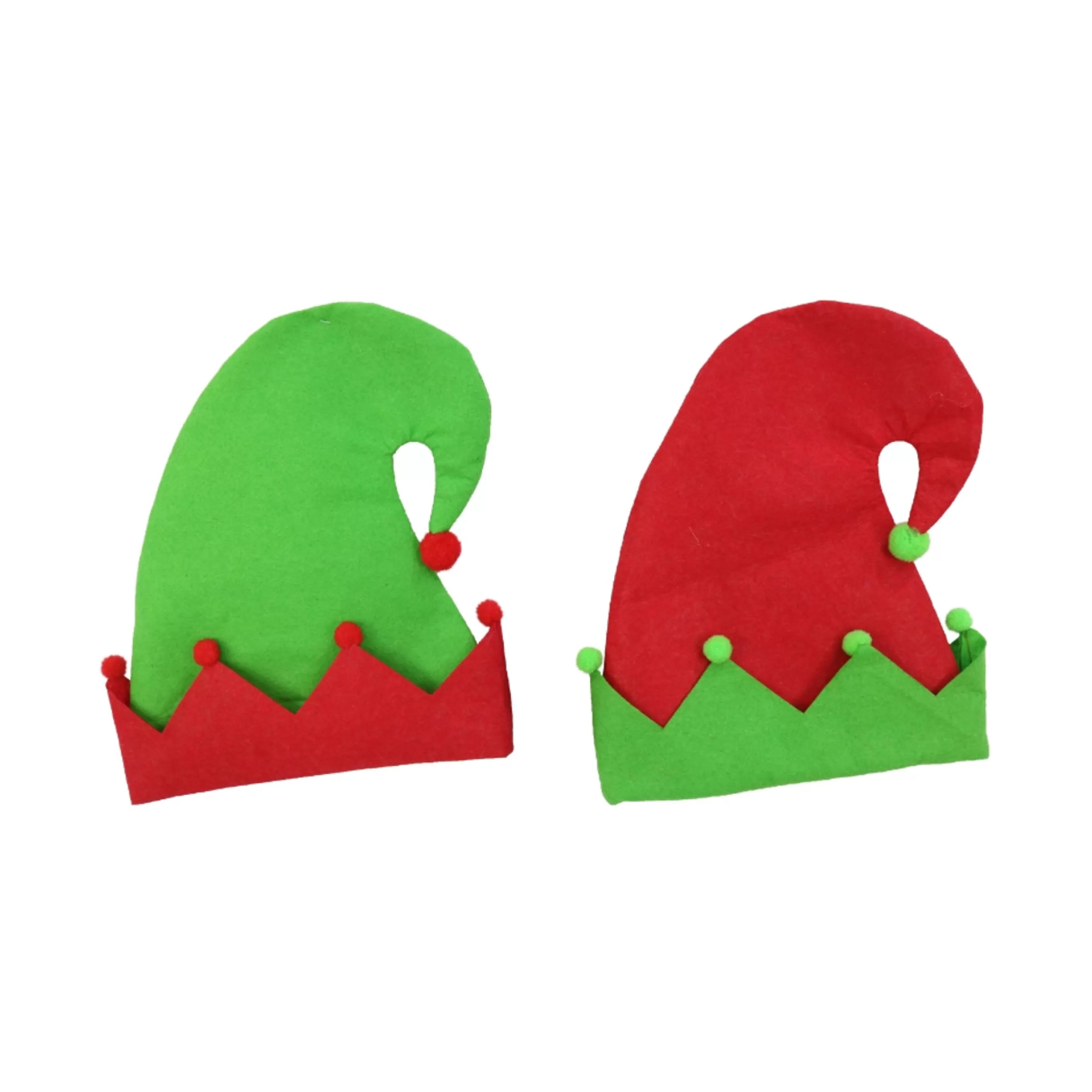 Discount * Elf Hat Curly Felt With Pom Pom (2 Colours)