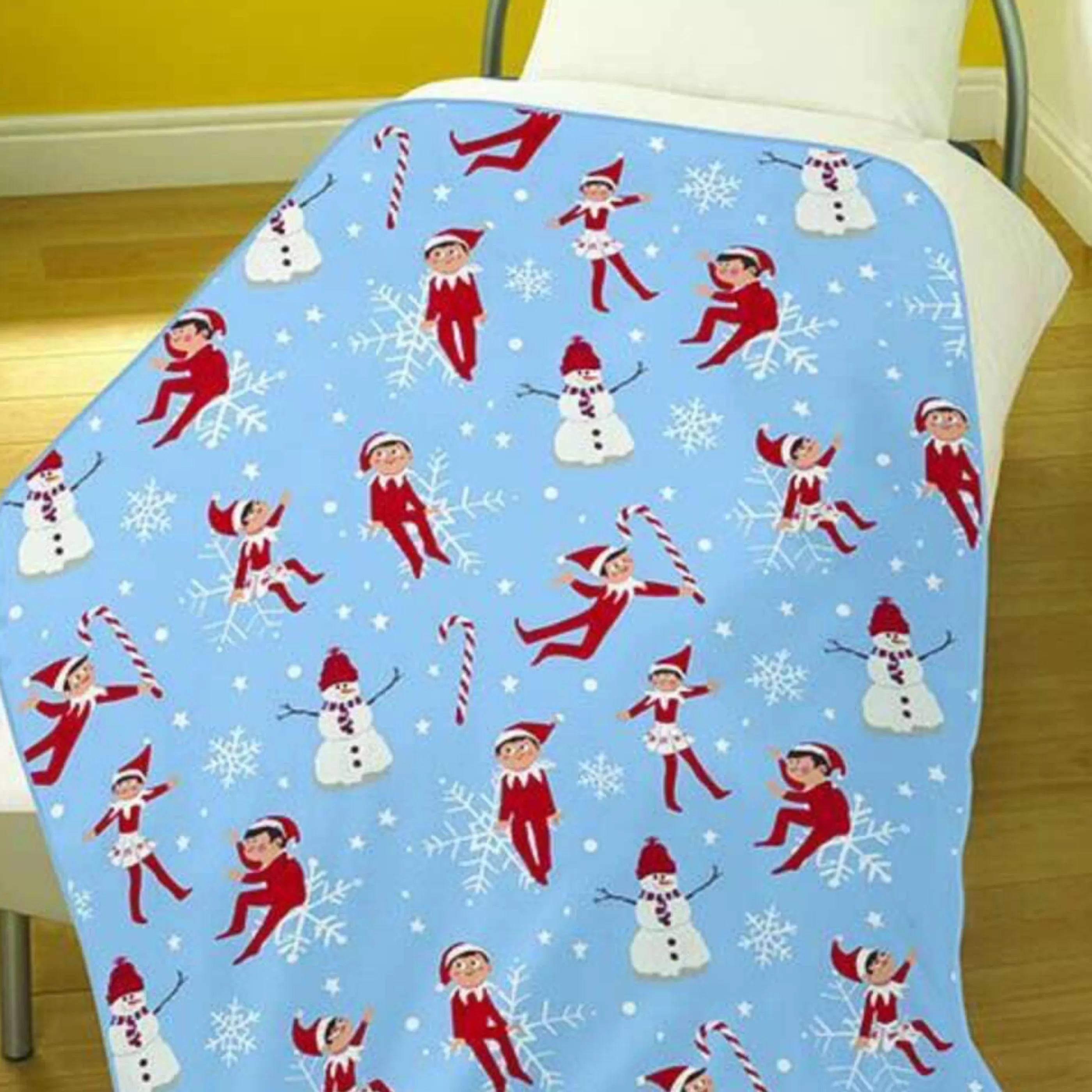 Outlet Elf on the Shelf Snowflakes Fleece Blanket - 150Cm