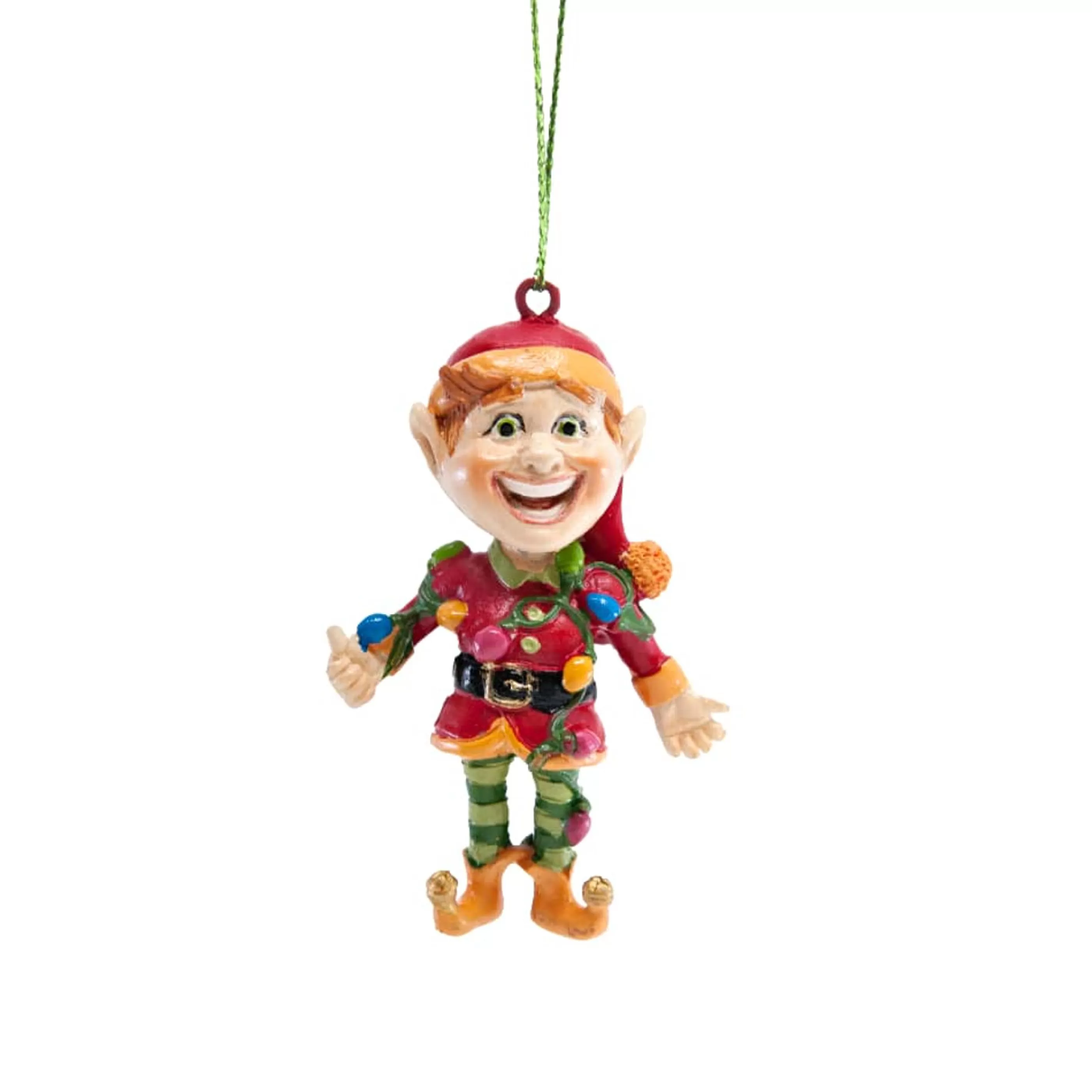 Elf Series Hanging Christmas Ornaments | - Light Up Elf Hanging Ornament - 6.5Cm