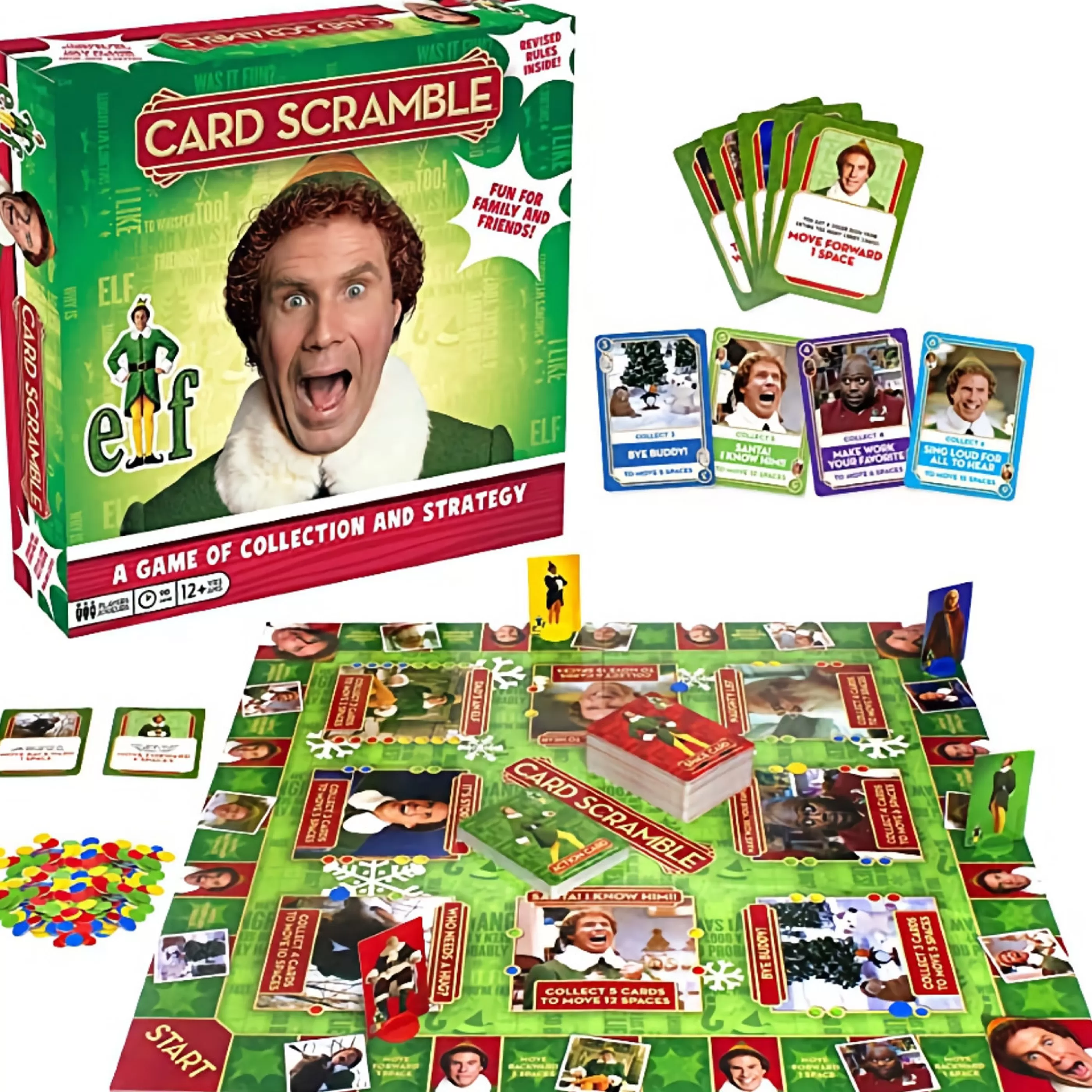 Best Elf the Movie Card Scramble Board Game