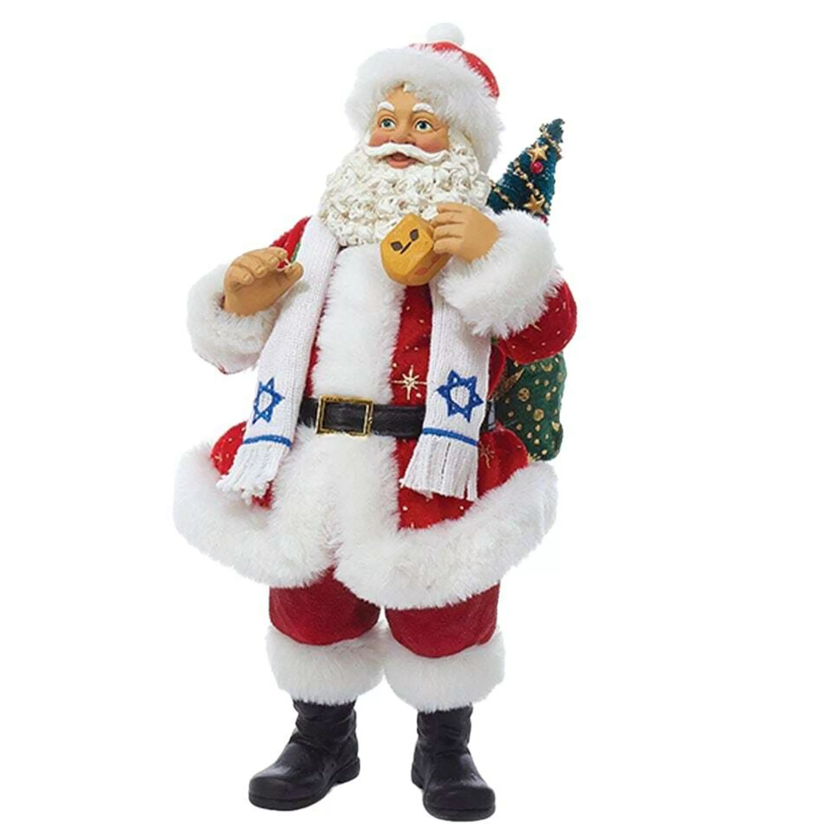 Cheap Kurt Adler Fabriche Santa Claus Holding Dreidel - 28Cm