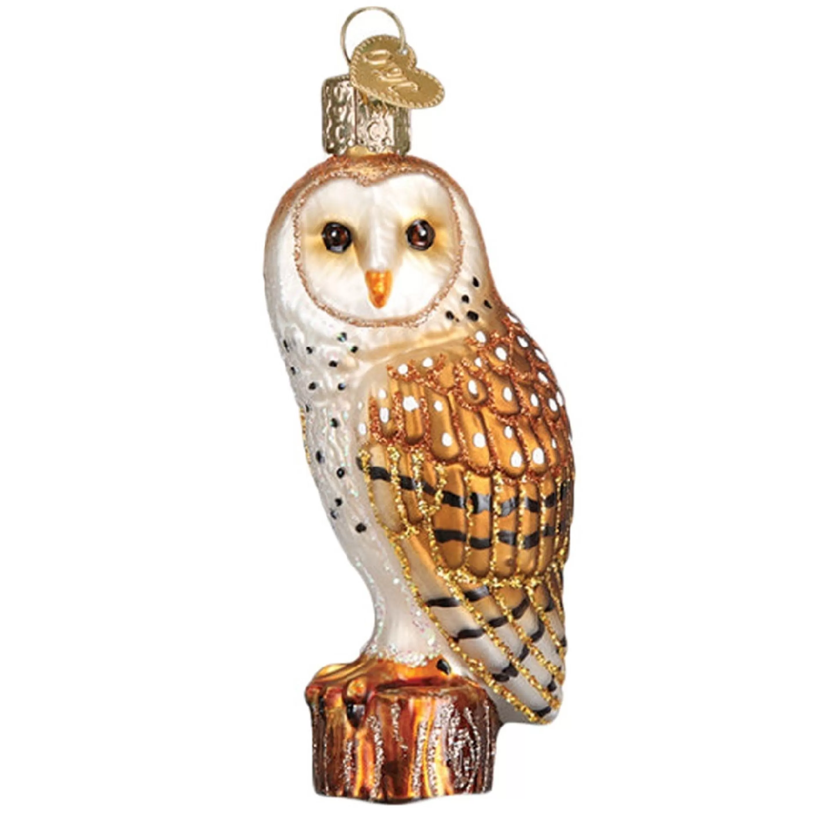 Old World Christmas Glass Glass Ornaments | Fawn Barn Owl Glass Ornament - 10Cm