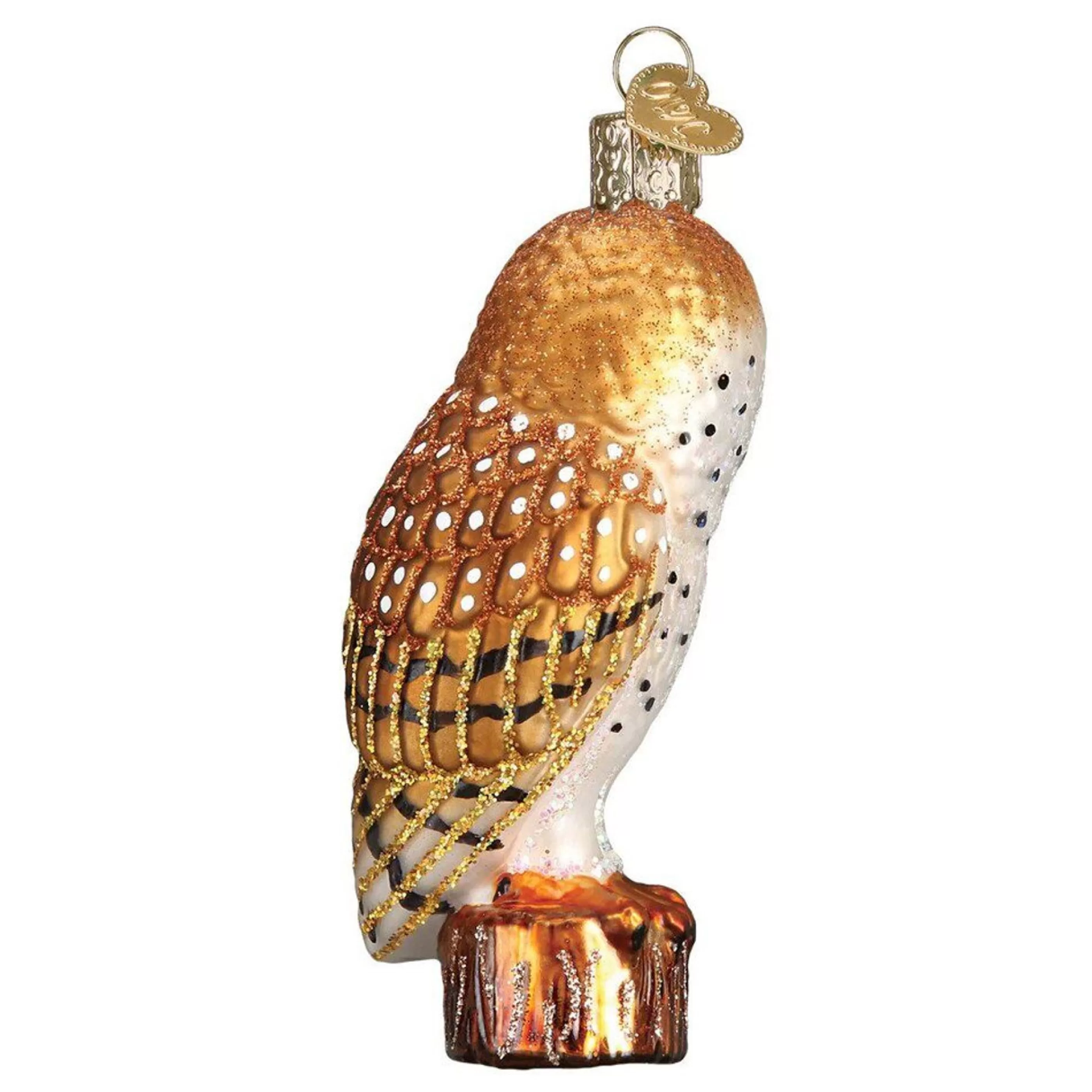 Old World Christmas Glass Glass Ornaments | Fawn Barn Owl Glass Ornament - 10Cm