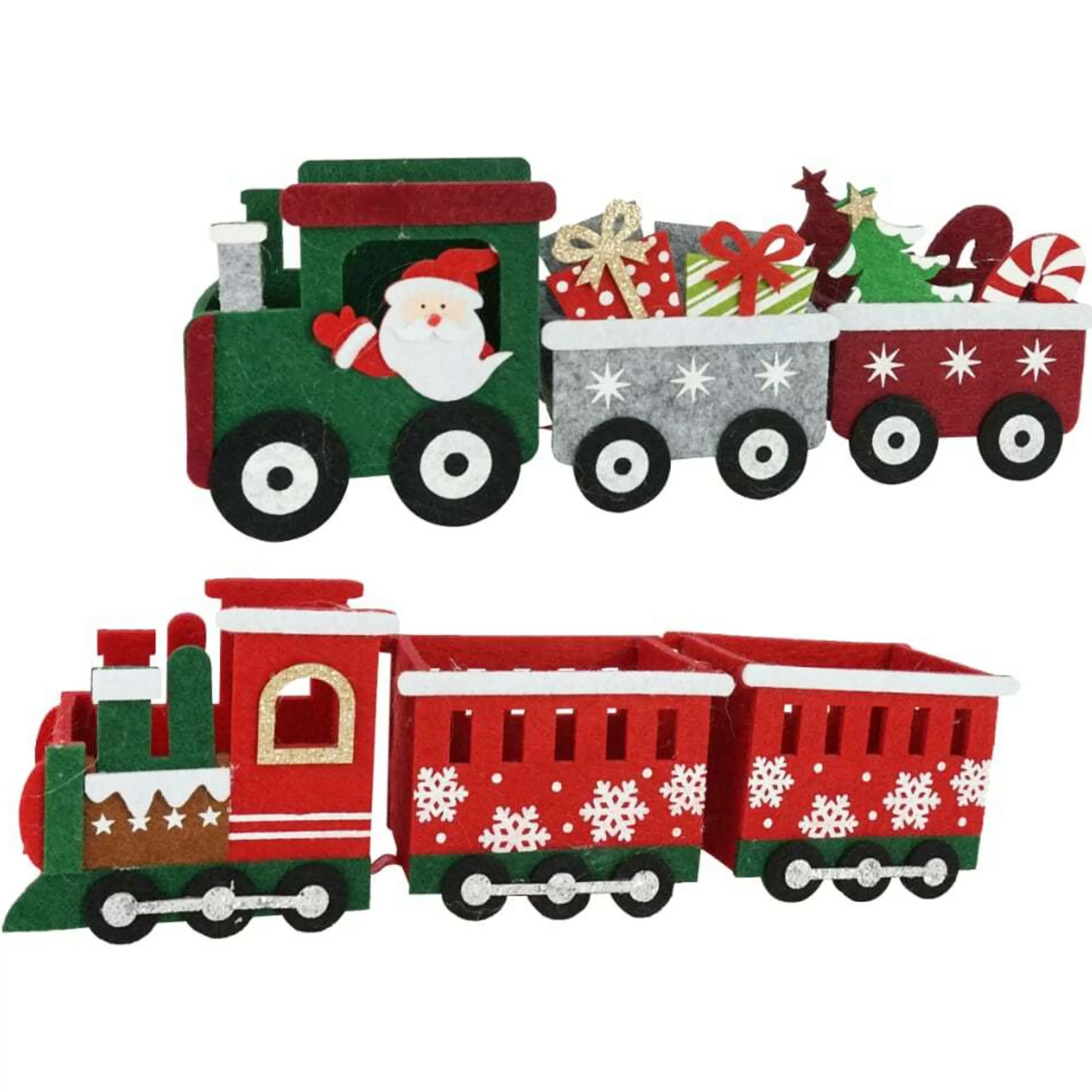 * Christmas Tinsel & Foil Decorations | Felt Train Decoration (2 Styles) - 25Cm